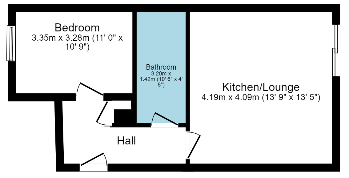 Floorplan of 1 bedroom  Flat for sale, Beacon Road, Chatham, Kent, ME5