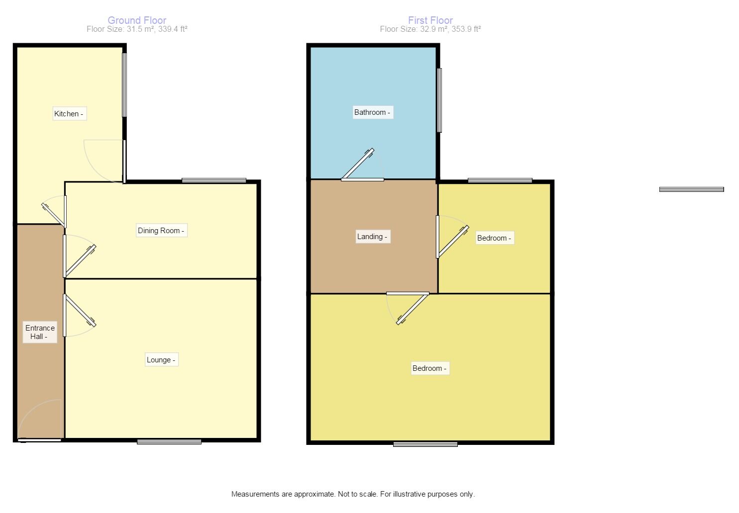 Floorplan of 2 bedroom Mid Terrace House to rent, Greenwell Terrace, Ryton, Tyne And Wear, NE40