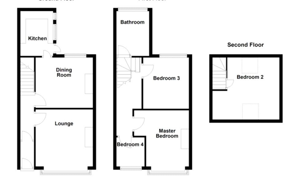 Floorplan of 4 bedroom Mid Terrace House for sale, Dean Terrace, Ryton, NE40