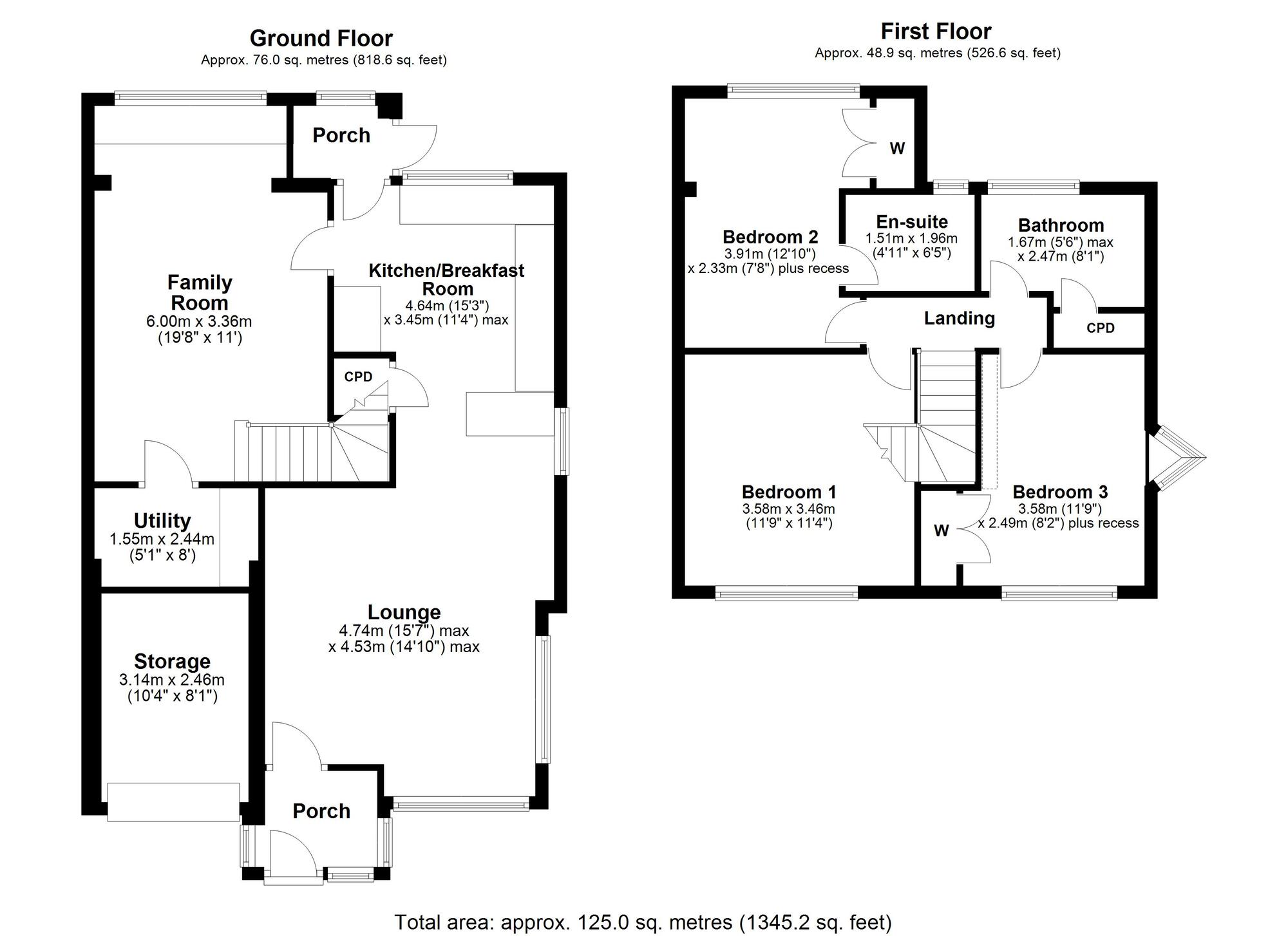 Floorplan of 3 bedroom End Terrace House for sale, Bywell Close, Crawcrook, Tyne & Wear, NE40