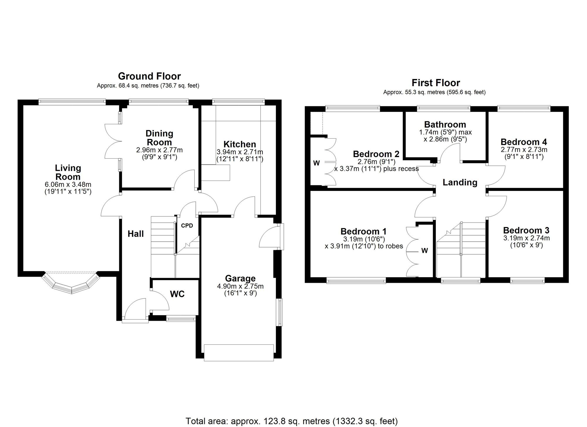 Floorplan of 4 bedroom Detached House for sale, Bywell Close, Crawcrook Ryton, Tyne and Wear, NE40