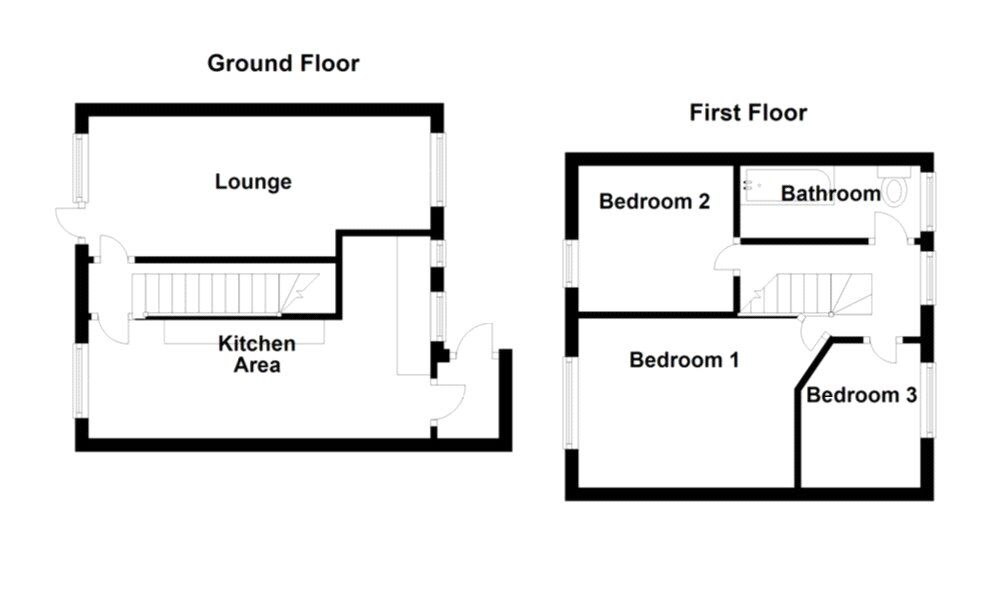 Floorplan of 3 bedroom Mid Terrace House for sale, Iris Terrace, Crawcrook   Ryton, Tyne and Wear, NE40