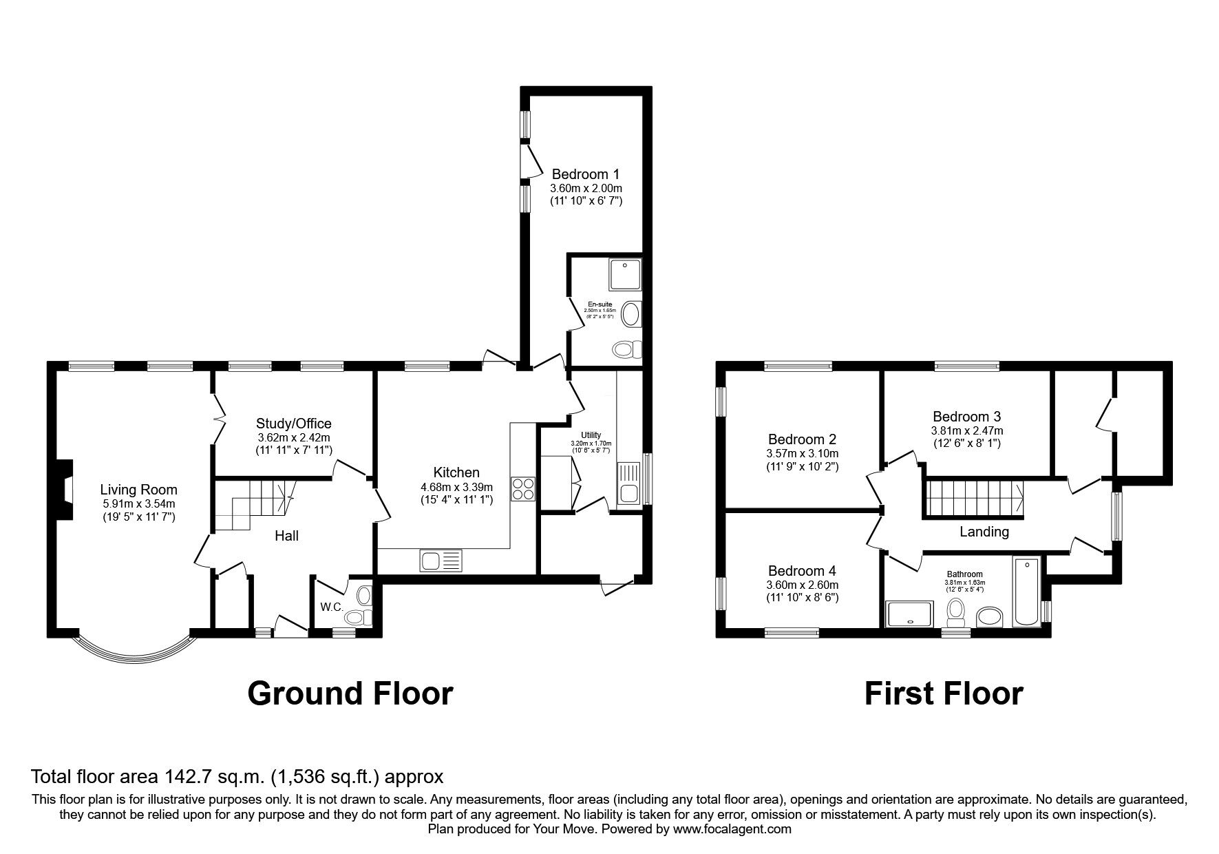 Floorplan of 4 bedroom Detached House for sale, Barmoor Lane, Ryton, Tyne and Wear, NE40