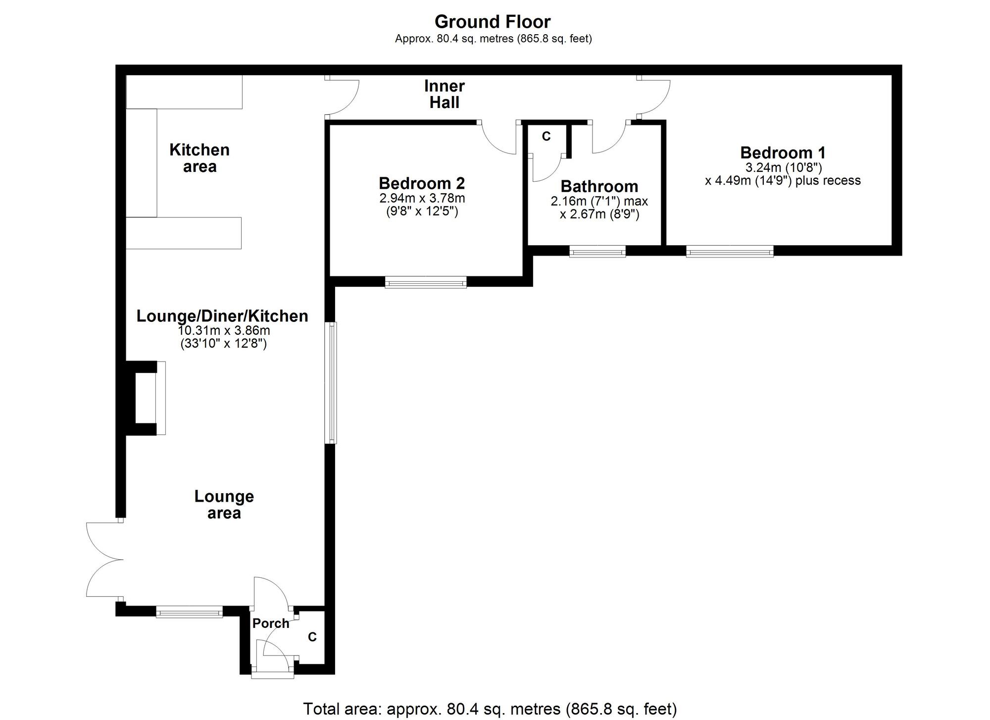 Floorplan of 2 bedroom Detached Bungalow for sale, Stargate Lane, Ryton, Tyne and Wear, NE40