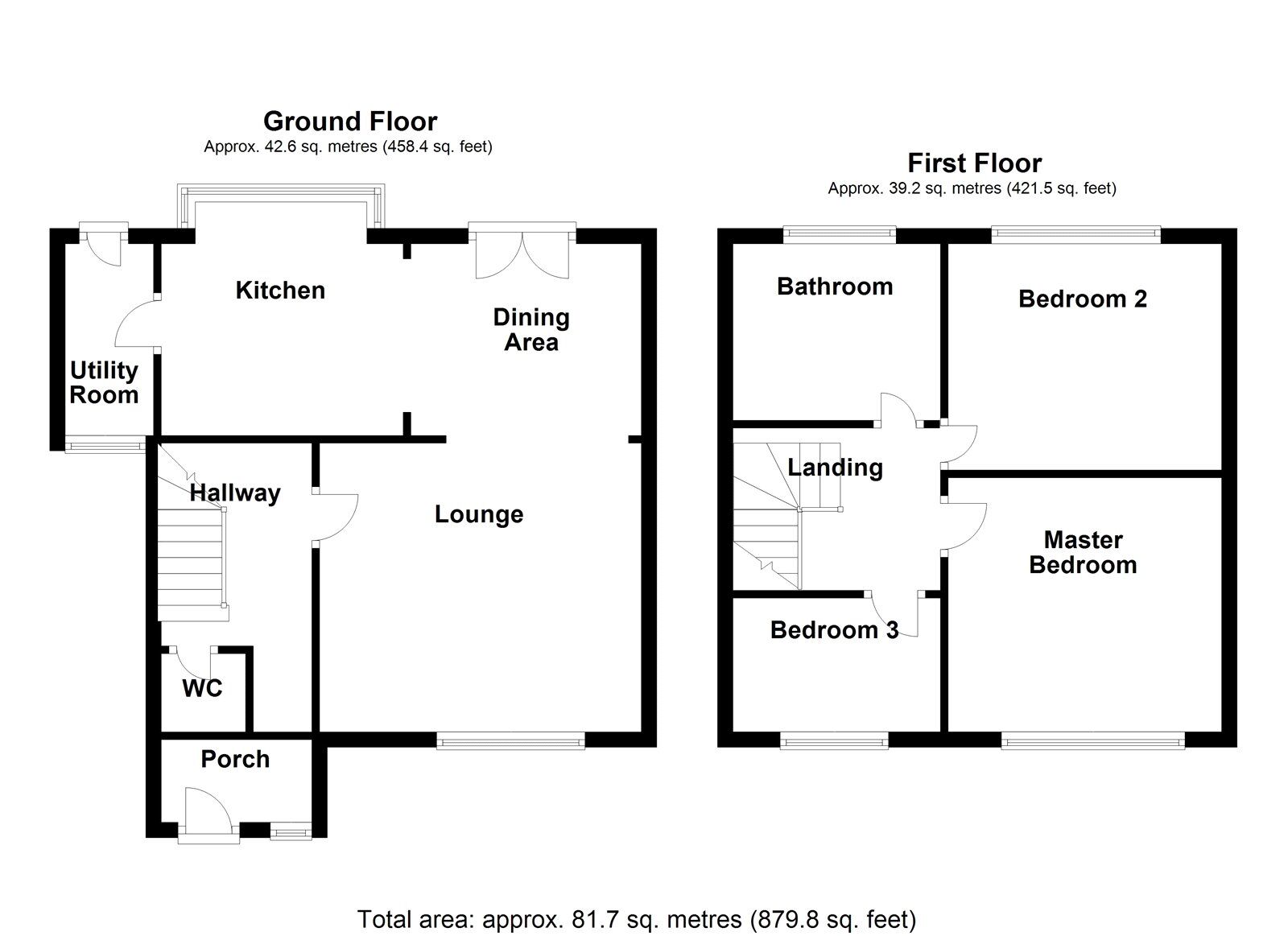 Floorplan of 3 bedroom Detached House to rent, Holburn Way, Ryton, Tyne and Wear, NE40