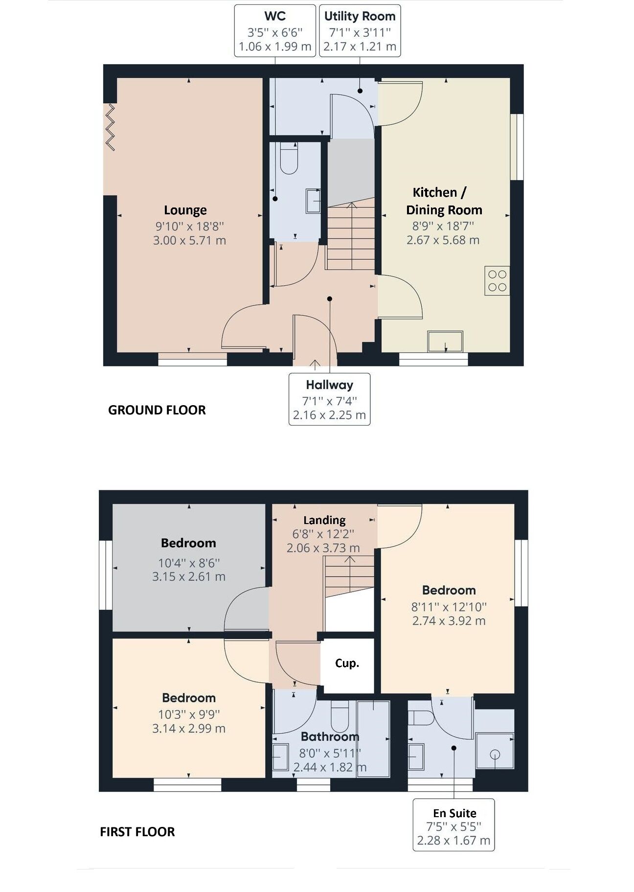 Floorplan of 3 bedroom Semi Detached House for sale, Glebe View, Ryton, Tyne and Wear, NE40