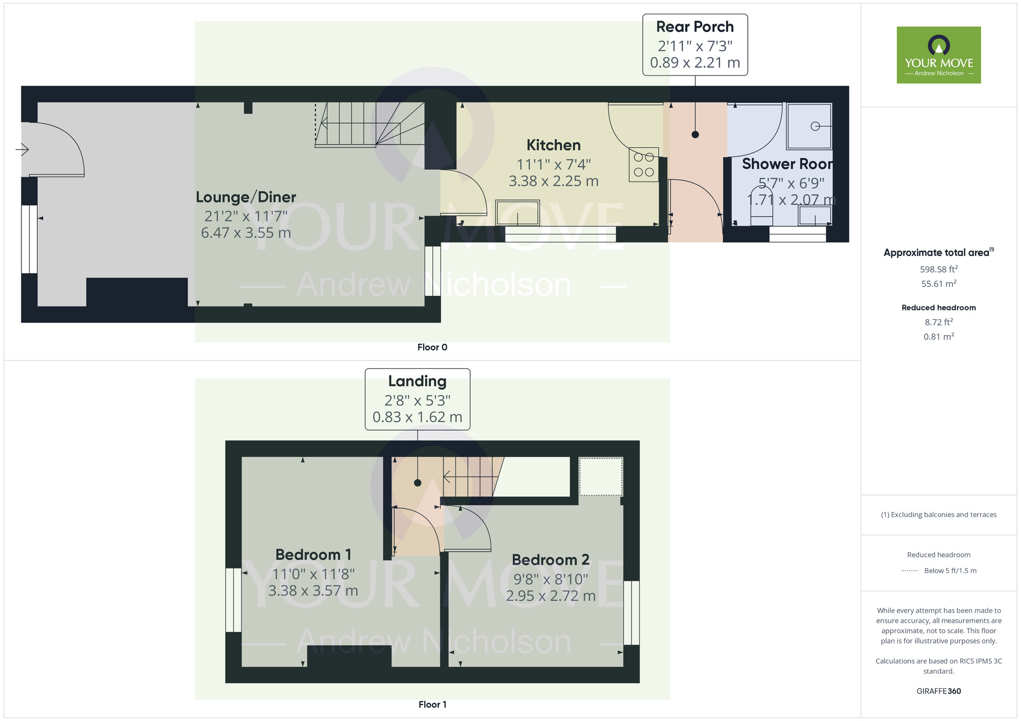 Floorplan of 2 bedroom Mid Terrace House to rent, Barony Road, Nantwich, Cheshire, CW5