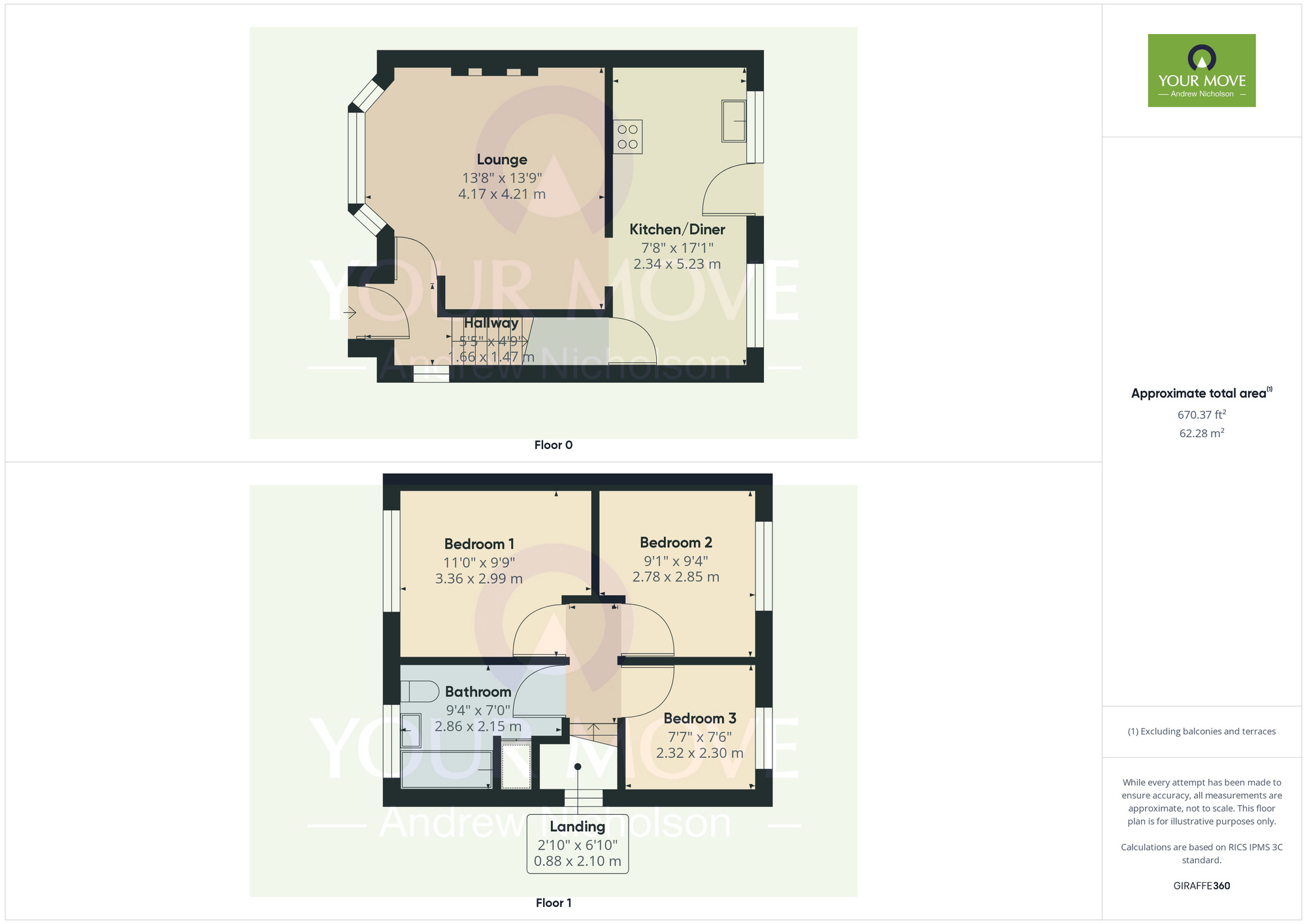 Floorplan of 3 bedroom Detached House to rent, Melrose Drive, Crewe, CW1