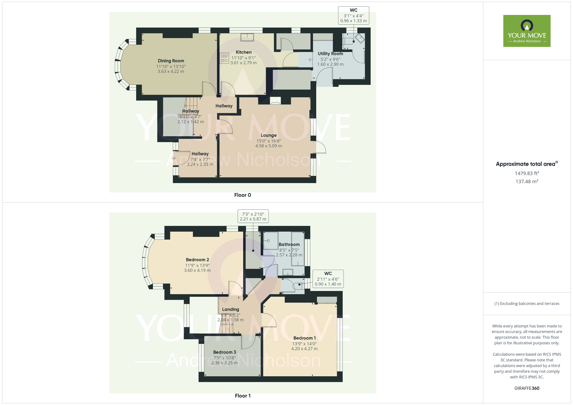 Floorplan of 3 bedroom Semi Detached House for sale, Nantwich Road, Crewe, Cheshire, CW2