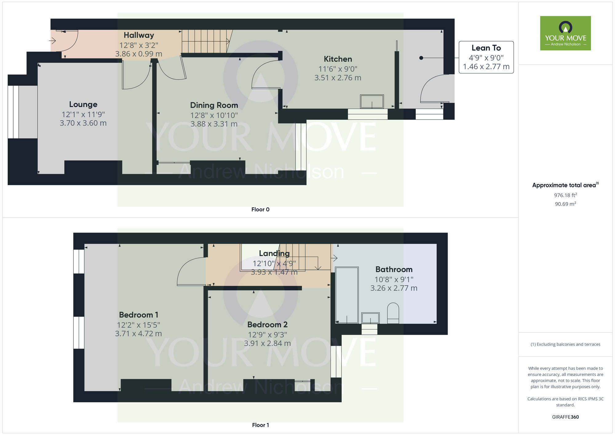 Floorplan of 2 bedroom Mid Terrace House for sale, Walthall Street, Crewe, Cheshire, CW2