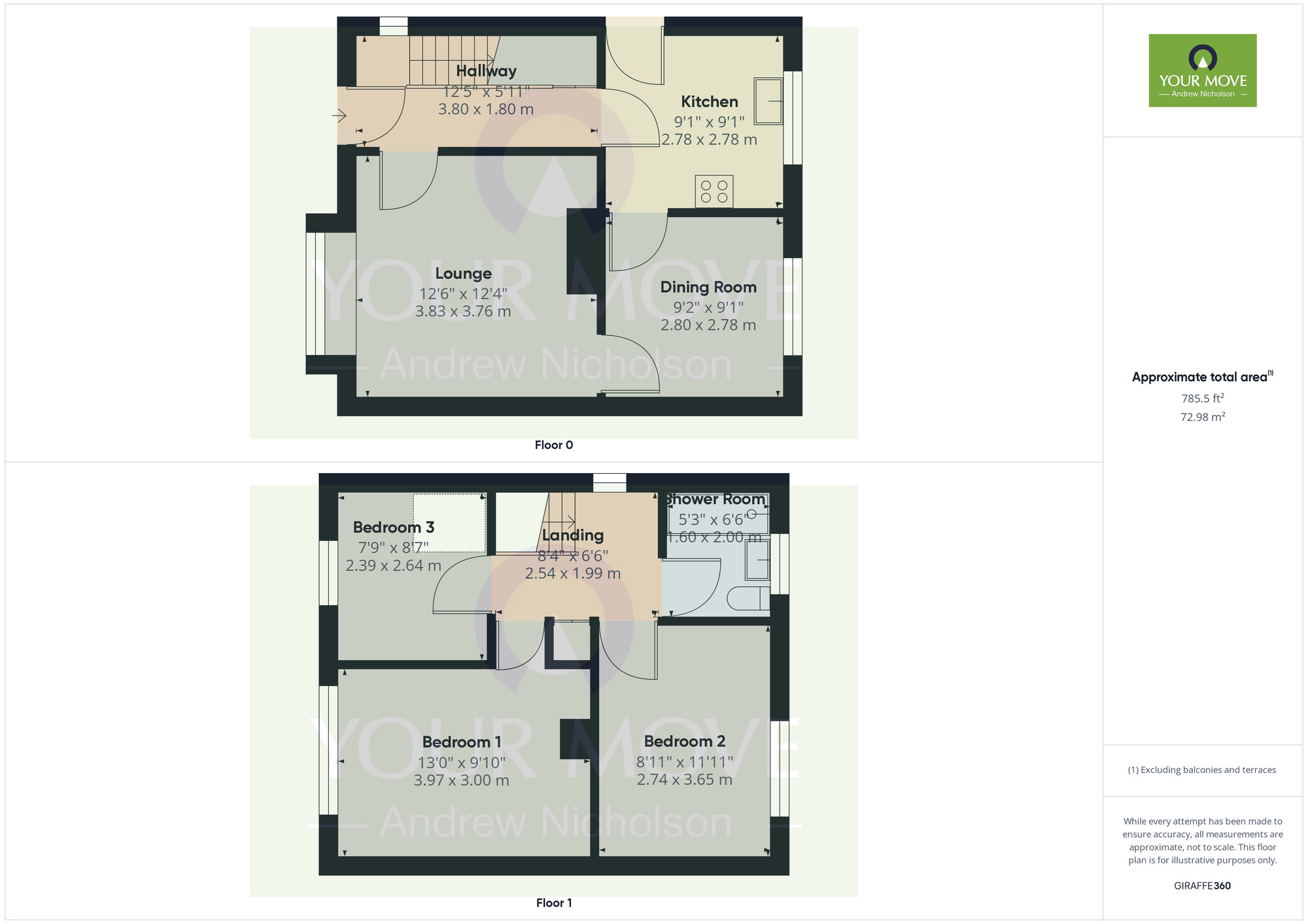 Floorplan of 3 bedroom End Terrace House to rent, Capesthorne Road, Crewe, Cheshire, CW2