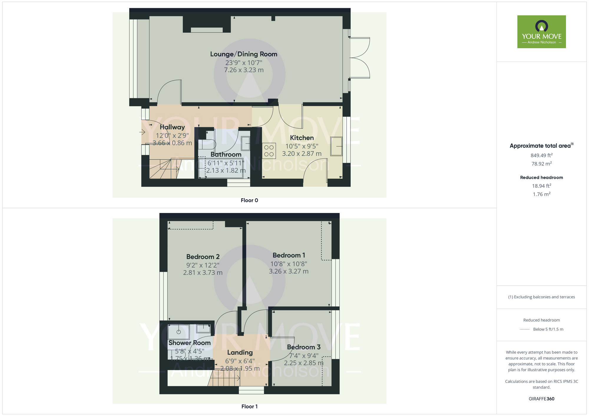 Floorplan of 3 bedroom Semi Detached House for sale, Galway Grove, Shavington, Cheshire, CW2