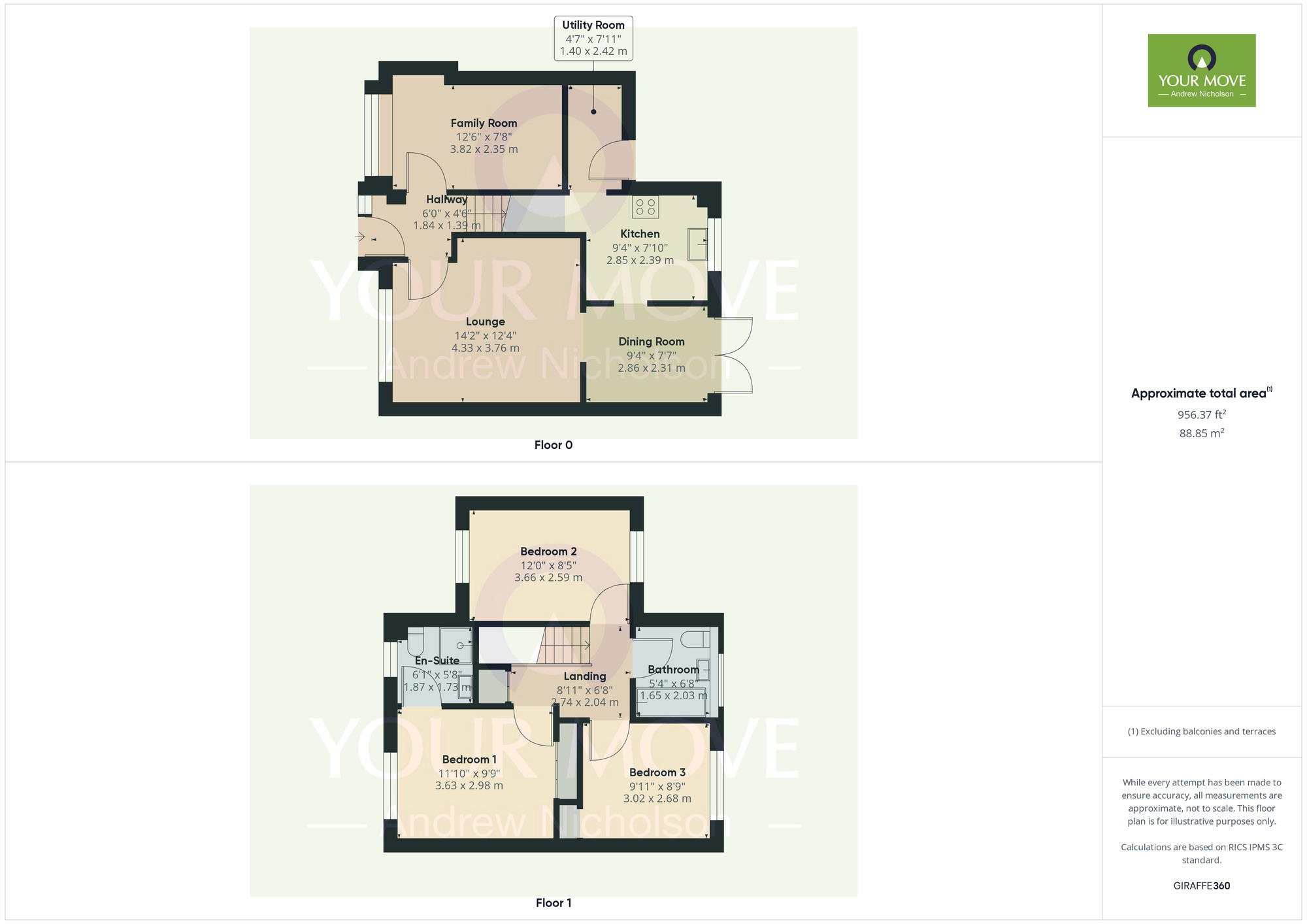 Floorplan of 3 bedroom Detached House for sale, Elmstead Crescent, Crewe, Cheshire, CW1