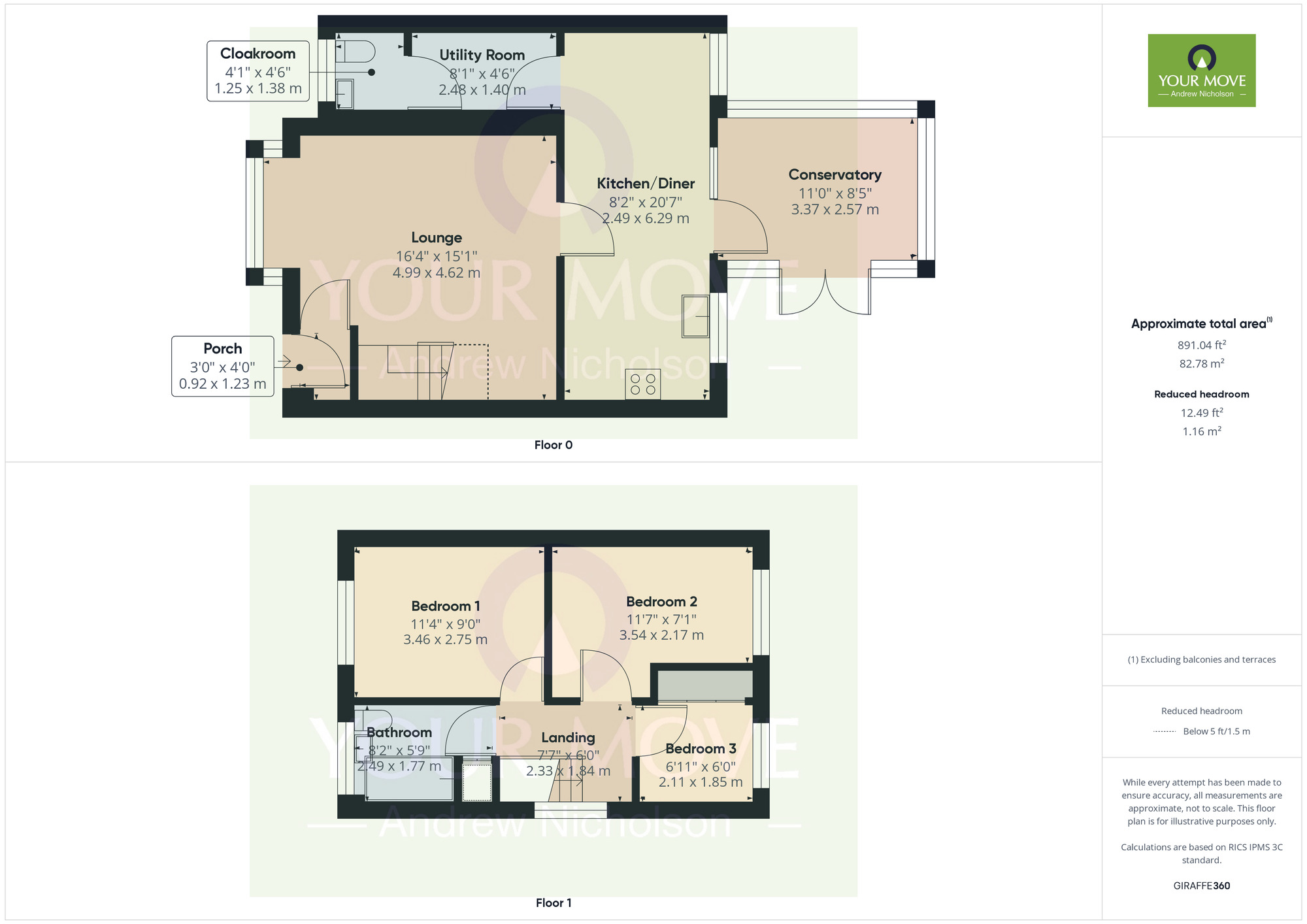 Floorplan of 3 bedroom Detached House for sale, Lyceum Way, Crewe, Cheshire, CW1