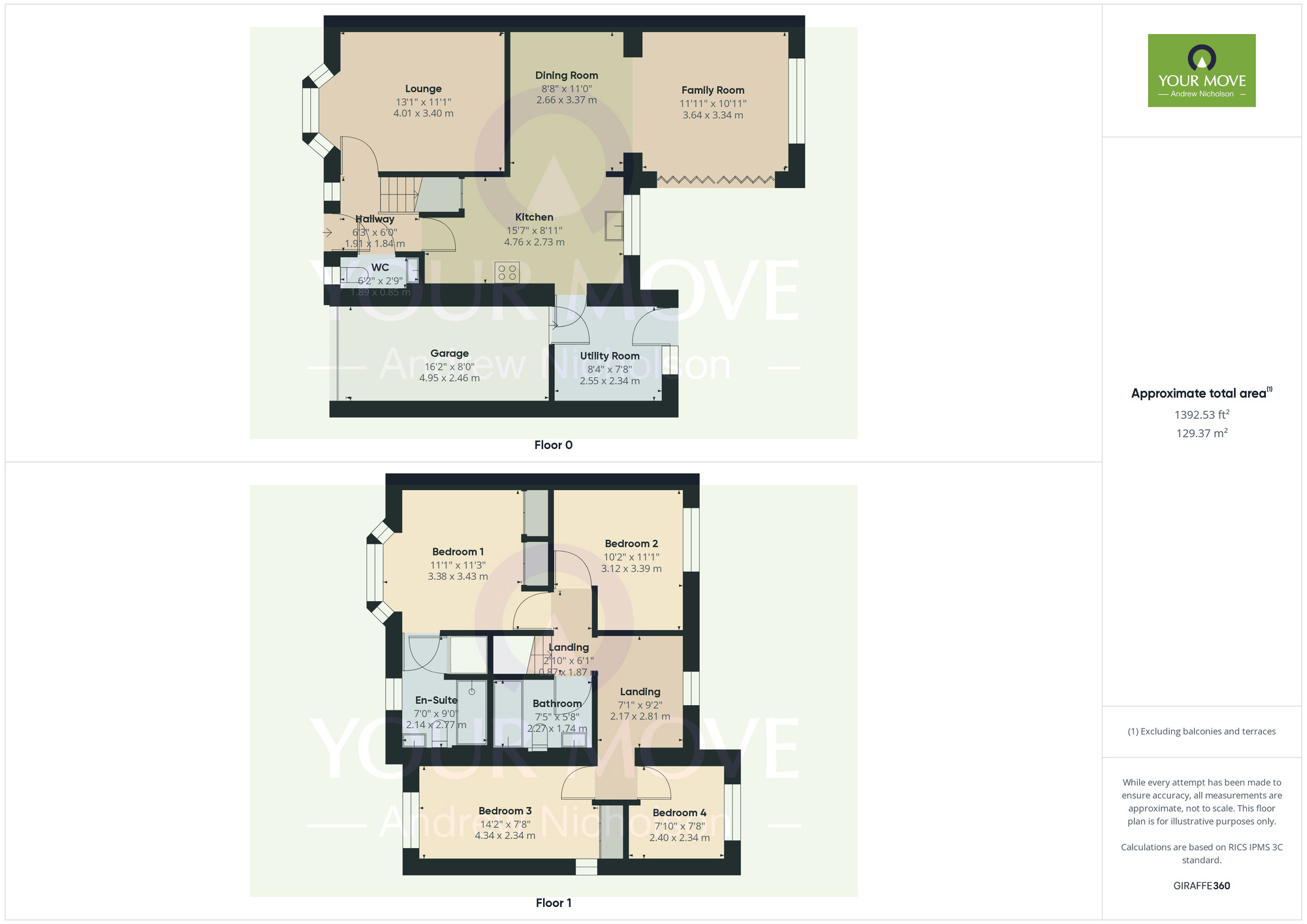 Floorplan of 4 bedroom Detached House for sale, Oakhurst Drive, Wistaston, Cheshire, CW2