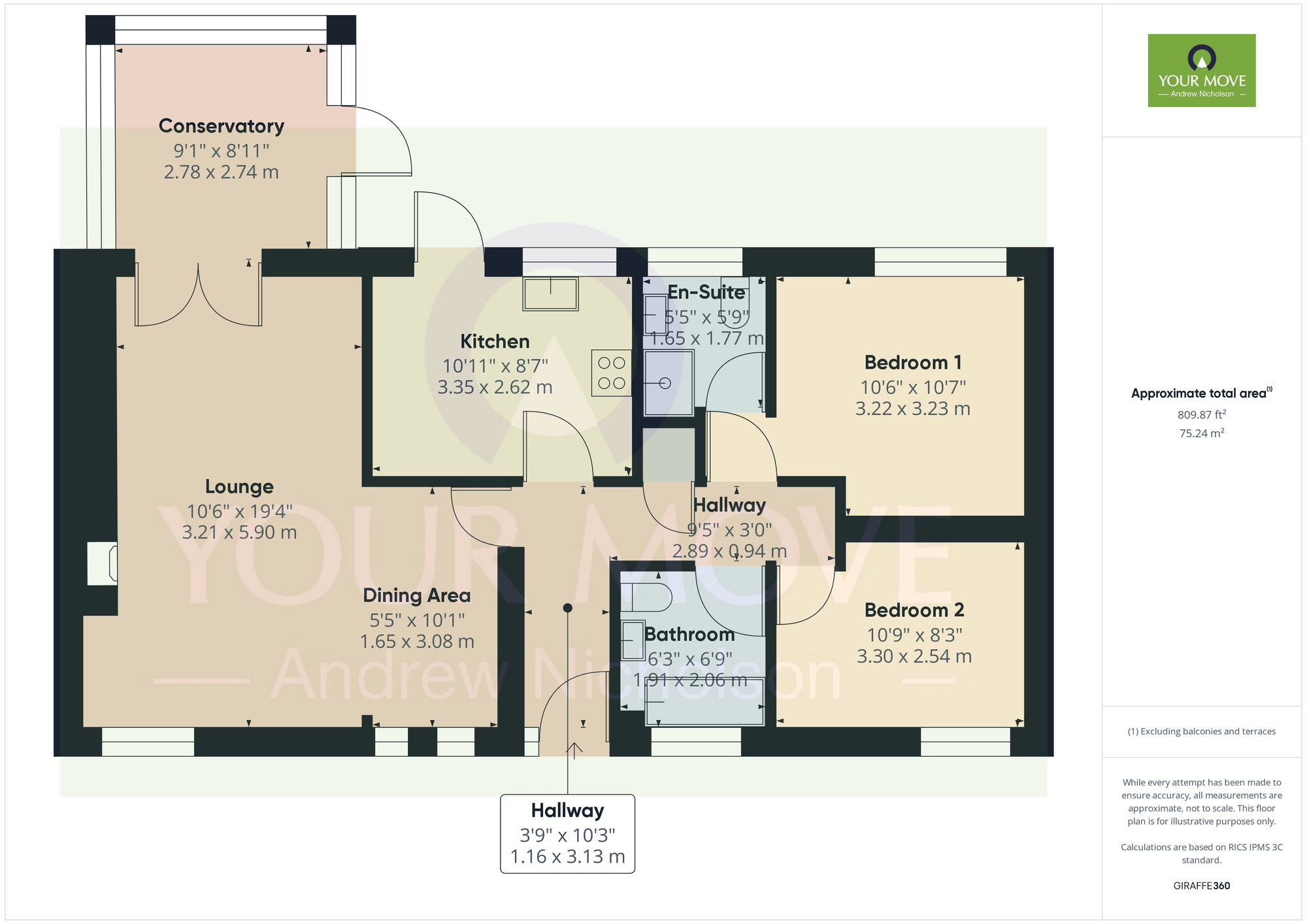 Floorplan of 2 bedroom Detached Bungalow for sale, Chalfield Close, Wistaston, Cheshire, CW2