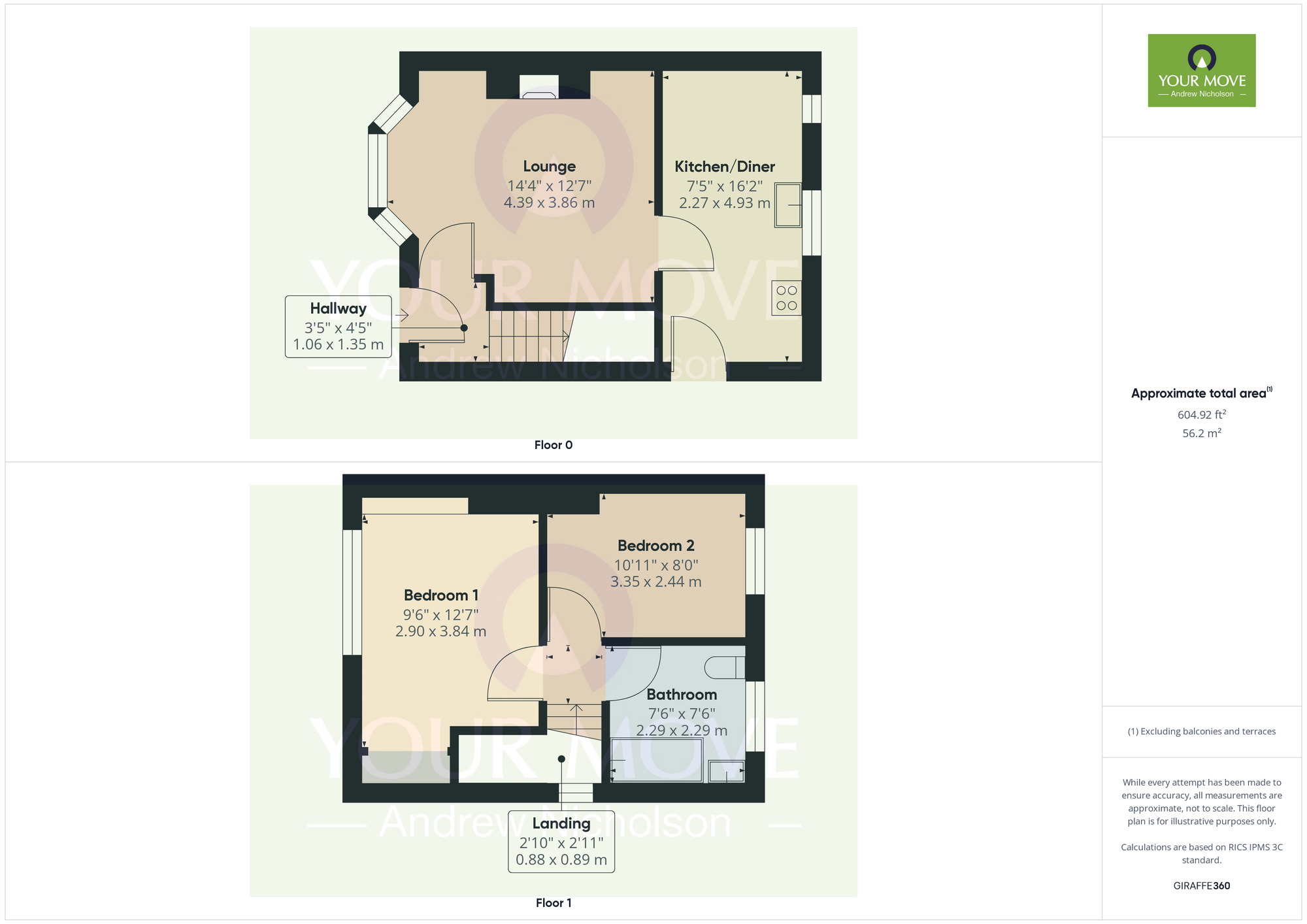 Floorplan of 2 bedroom Semi Detached House for sale, Groby Road, Crewe, Cheshire, CW1