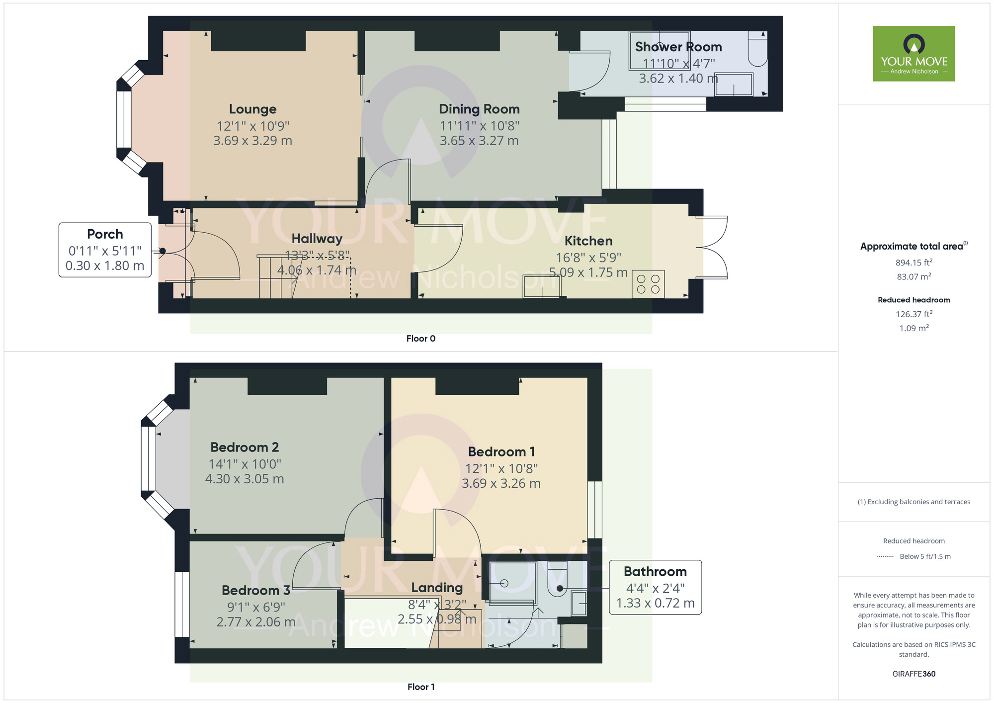 Floorplan of 3 bedroom Mid Terrace House for sale, Ruskin Road, Crewe, Cheshire, CW2