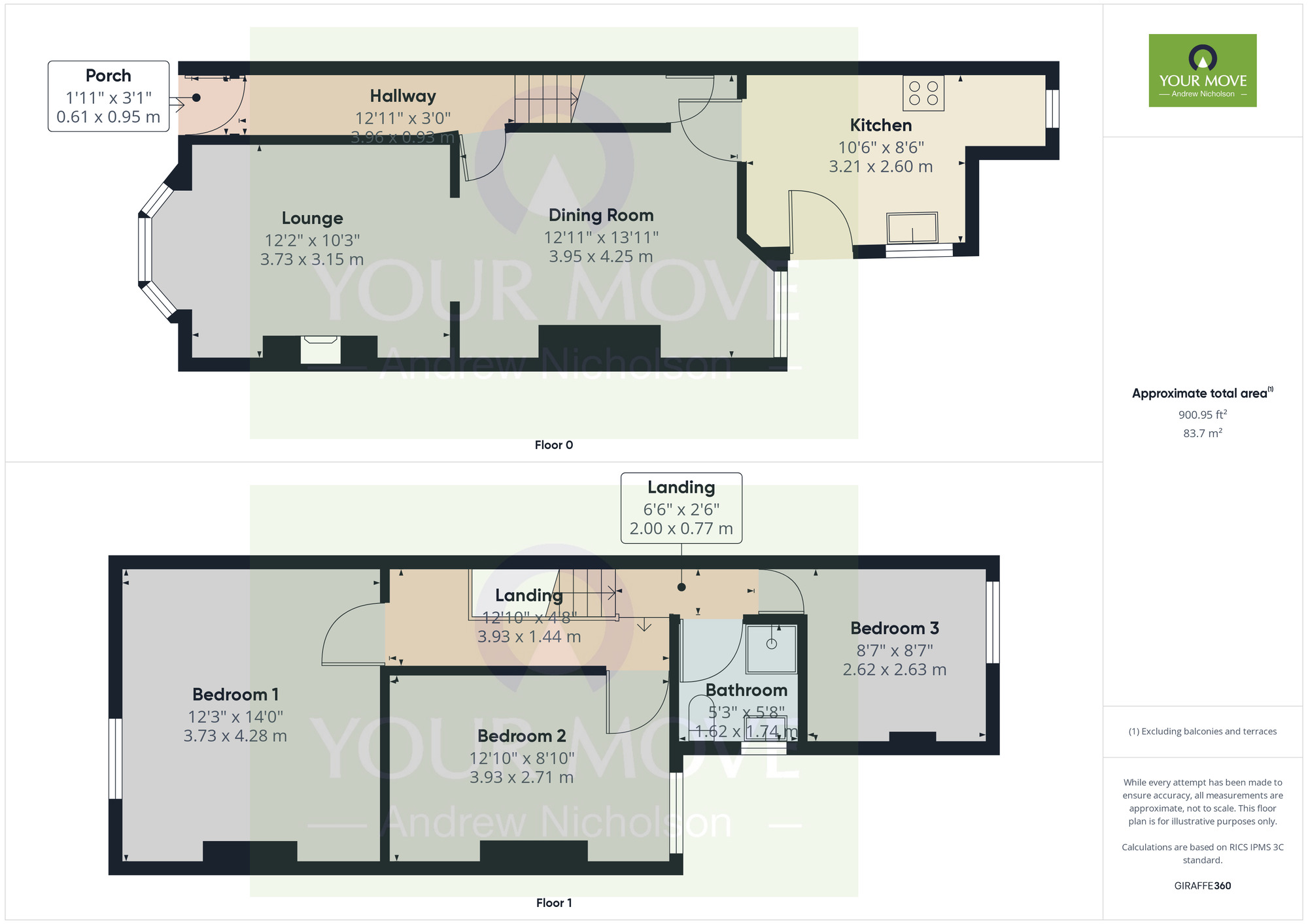 Floorplan of 3 bedroom Mid Terrace House to rent, Westminster Street, Crewe, Cheshire, CW2