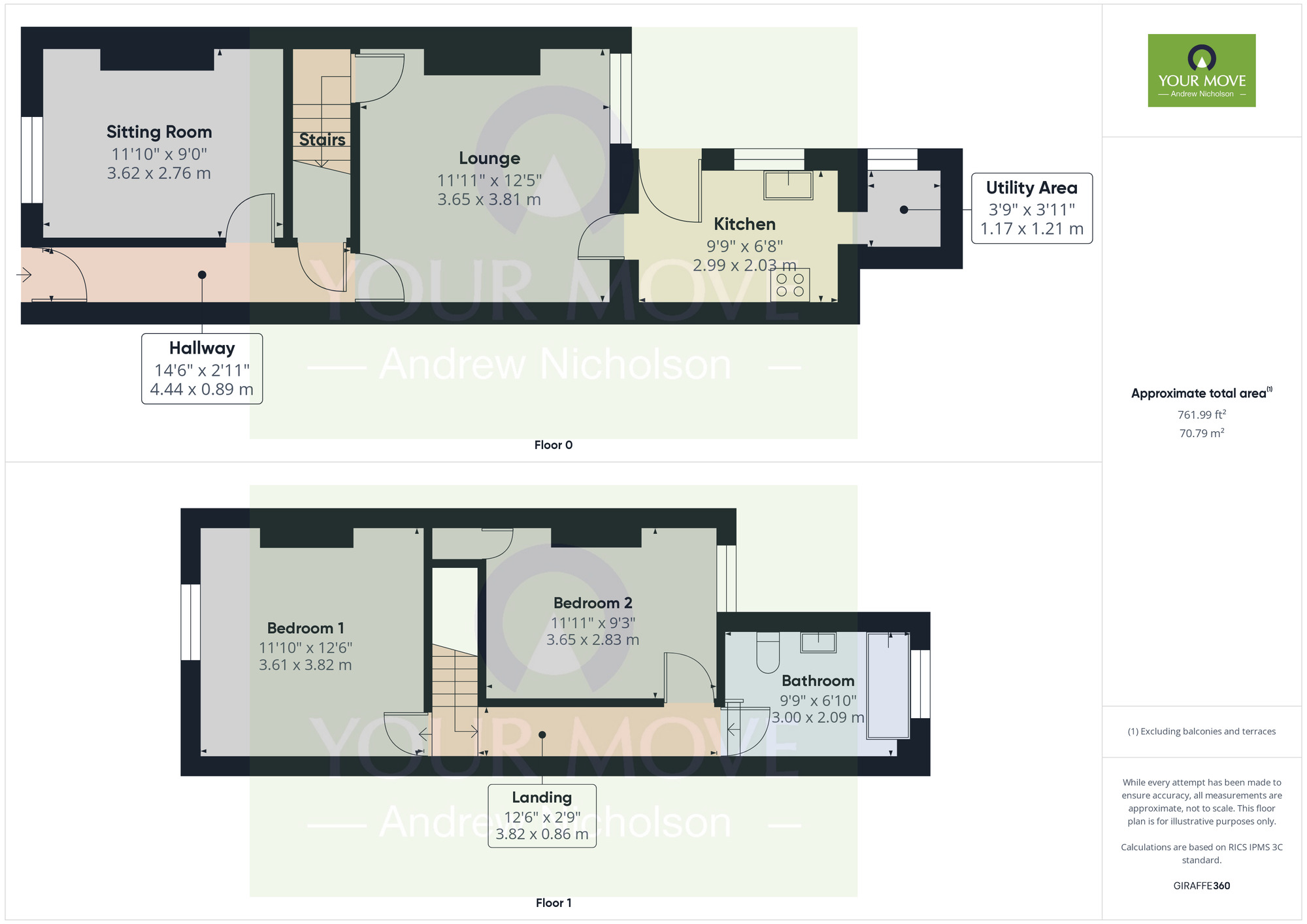 Floorplan of 2 bedroom End Terrace House to rent, Ridgway Street, Crewe, Cheshire, CW1