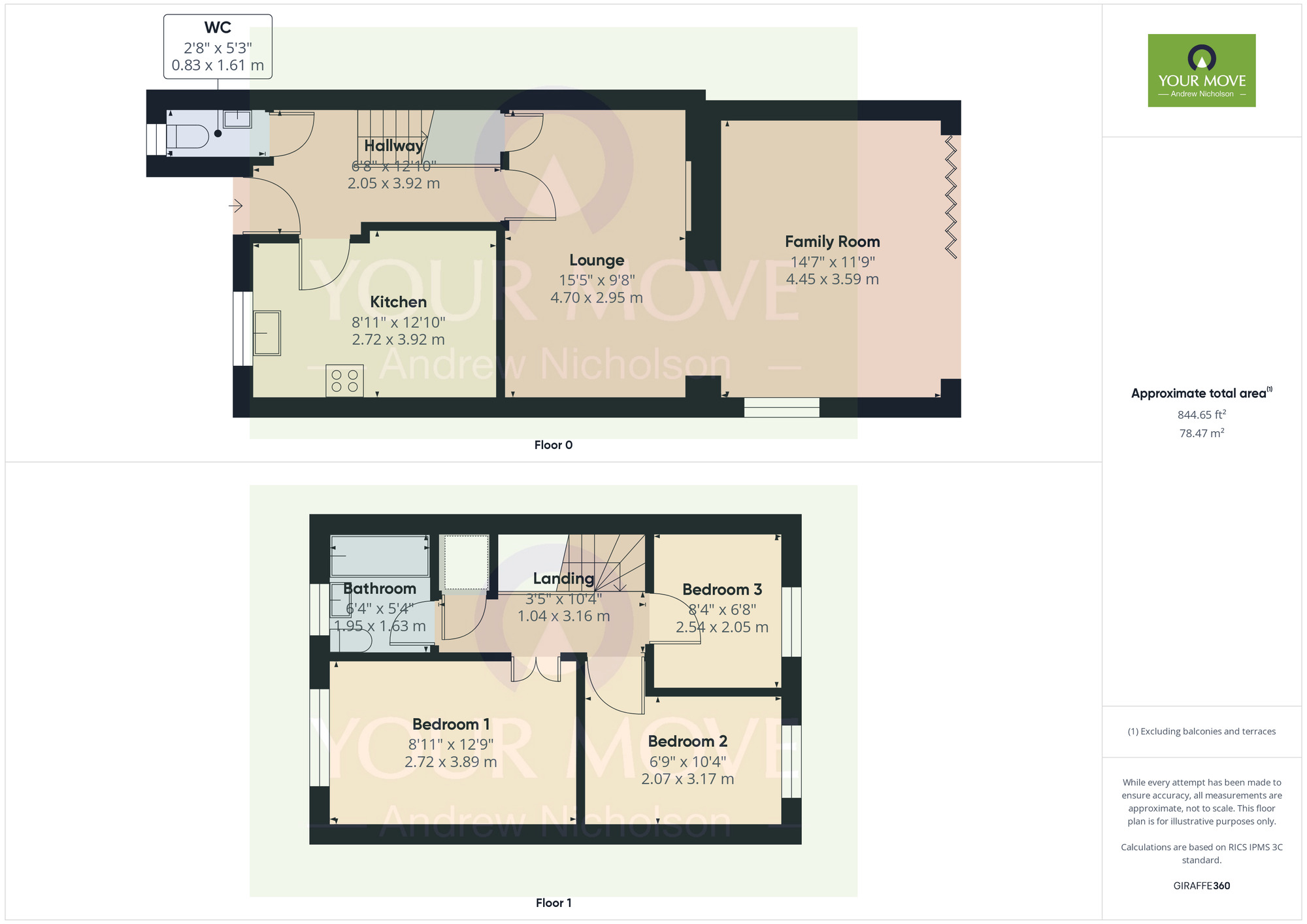 Floorplan of 3 bedroom Semi Detached House for sale, Dutton Way, Crewe, Cheshire, CW1