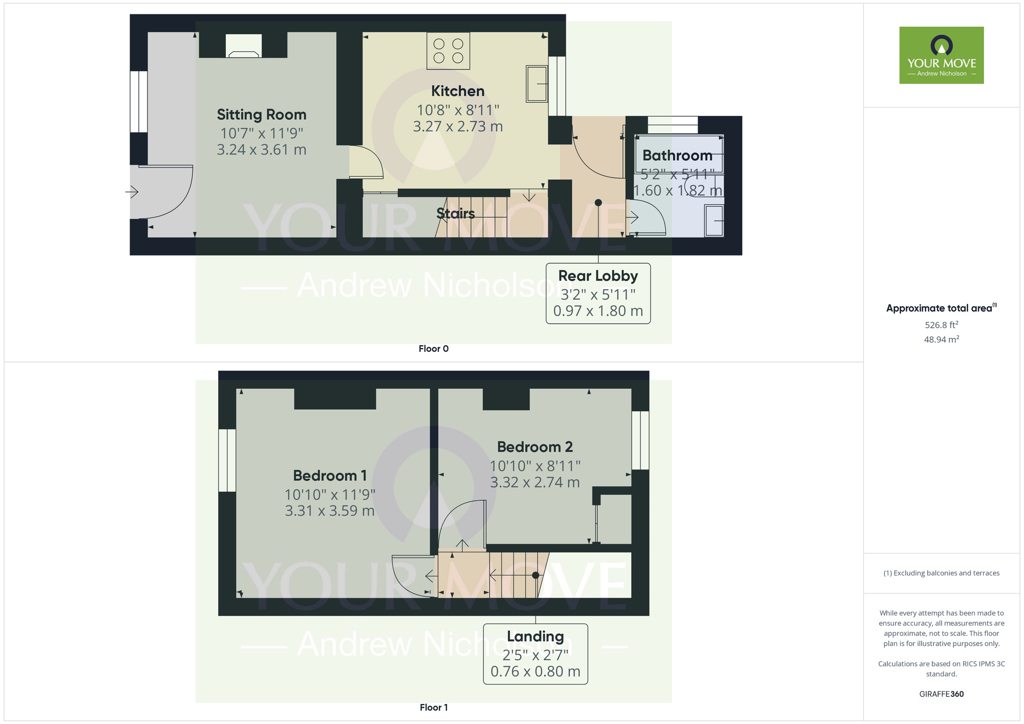 Floorplan of 2 bedroom Mid Terrace House for sale, Rhoden Street, Crewe, Cheshire, CW1