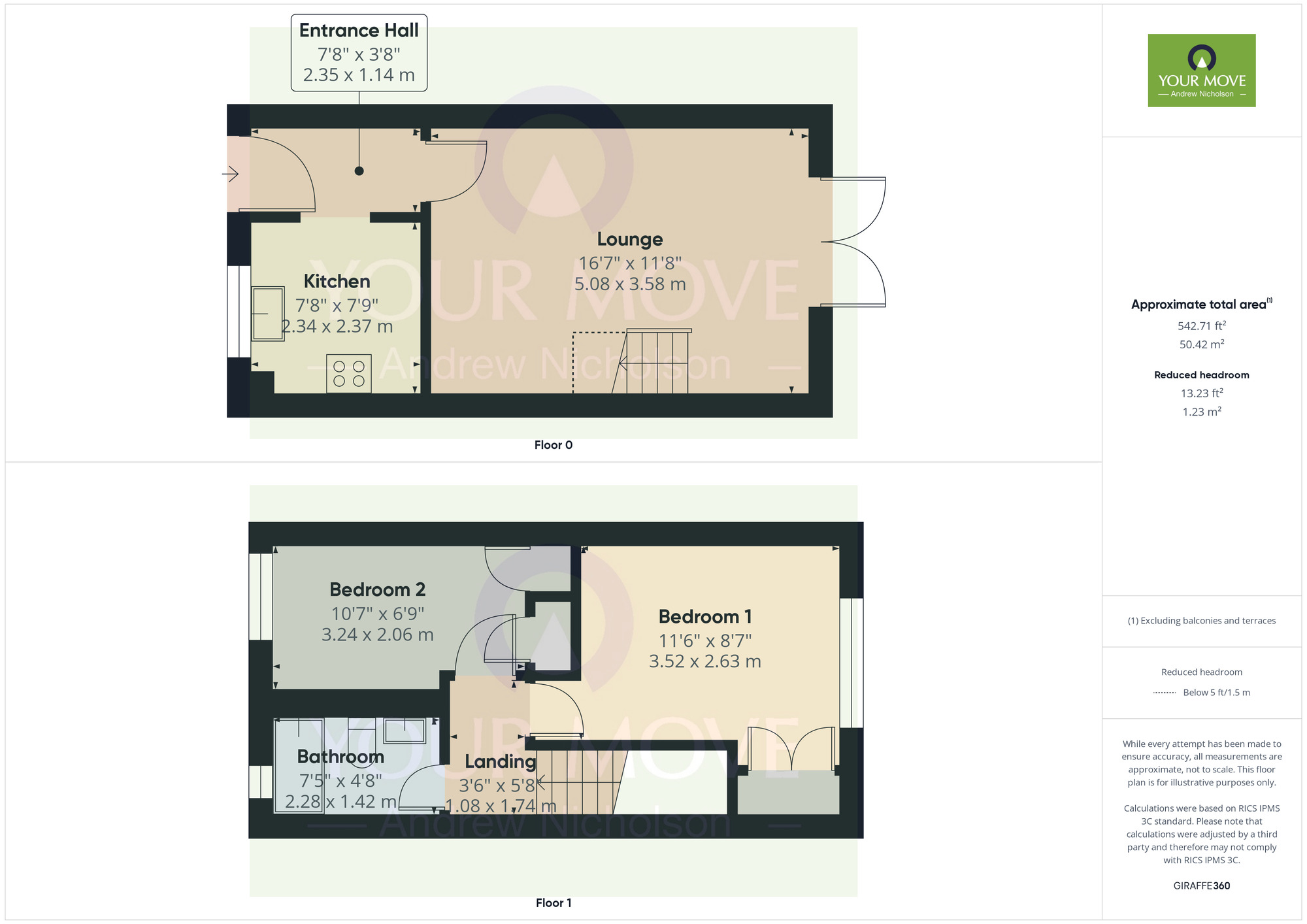 Floorplan of 2 bedroom Mid Terrace House for sale, Probert Close, Crewe, Cheshire, CW2