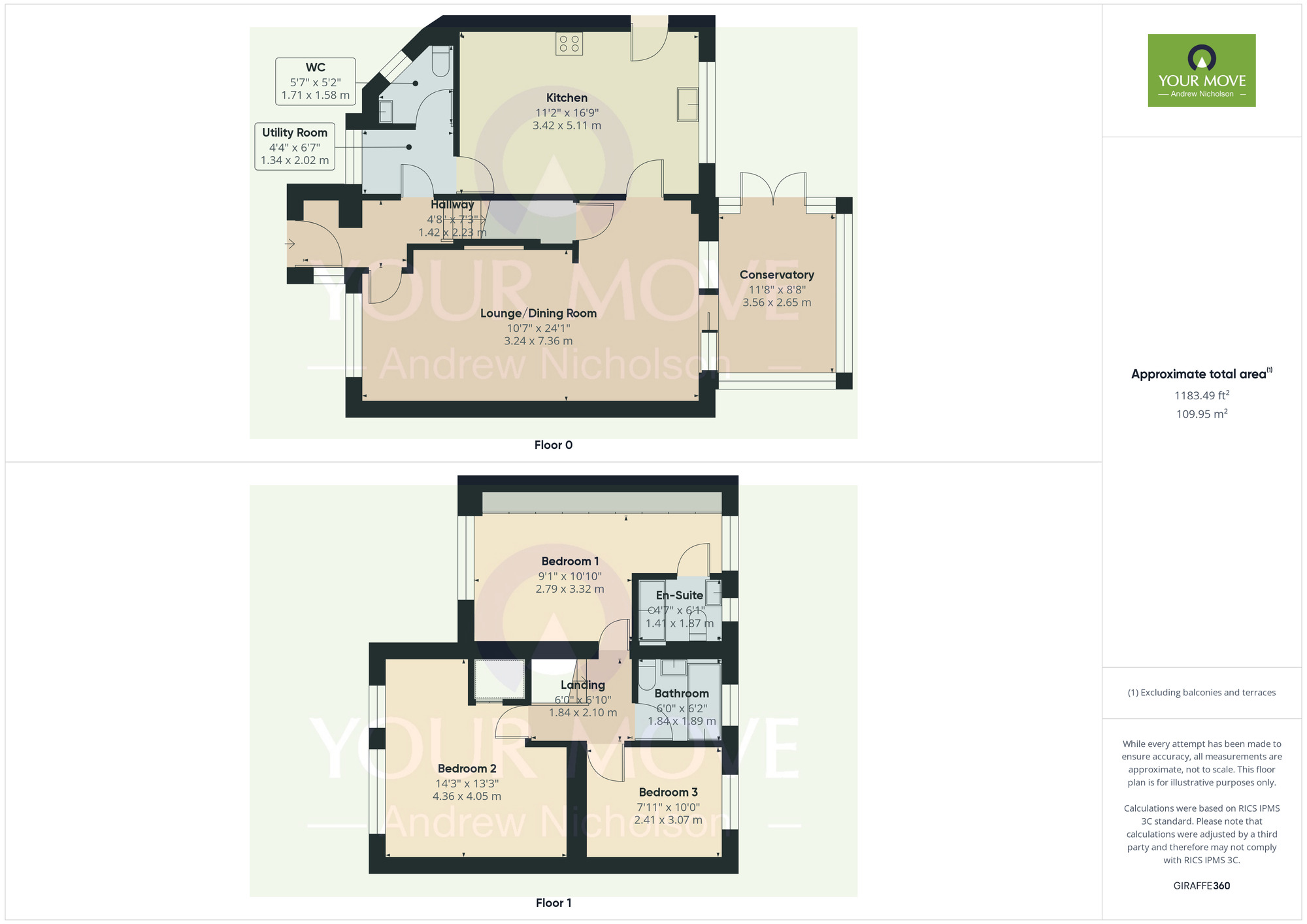 Floorplan of 3 bedroom Semi Detached House for sale, Clare Drive, Wistaston, Cheshire, CW2