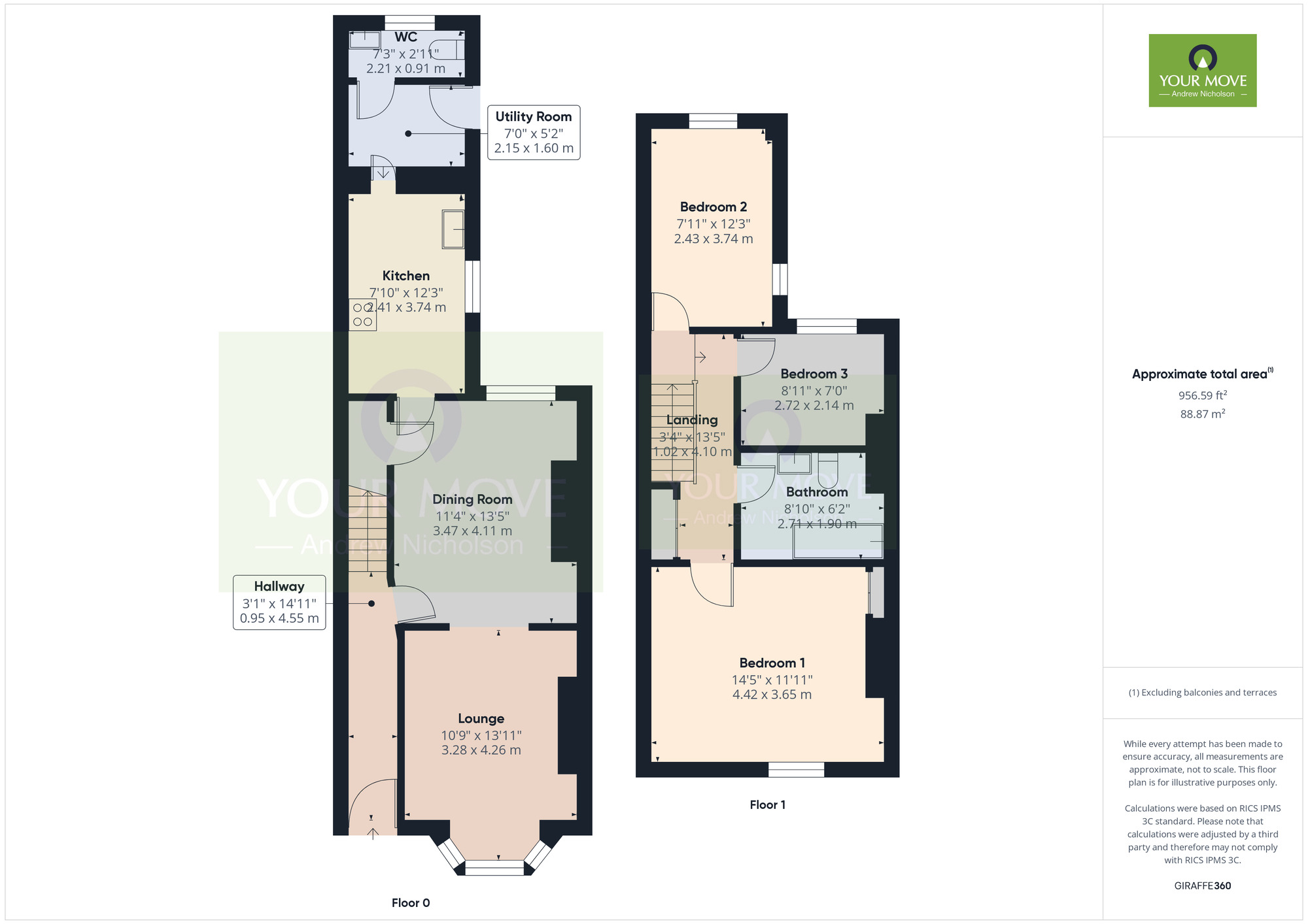 Floorplan of 3 bedroom Mid Terrace House for sale, Samuel Street, Crewe, Cheshire, CW1