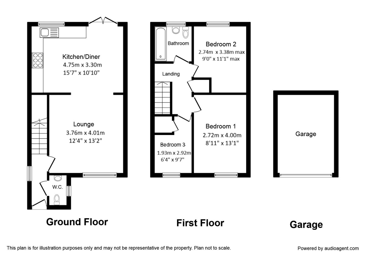 Floorplan of 3 bedroom Detached House to rent, North Meadow, Ovingham, Northumberland, NE42