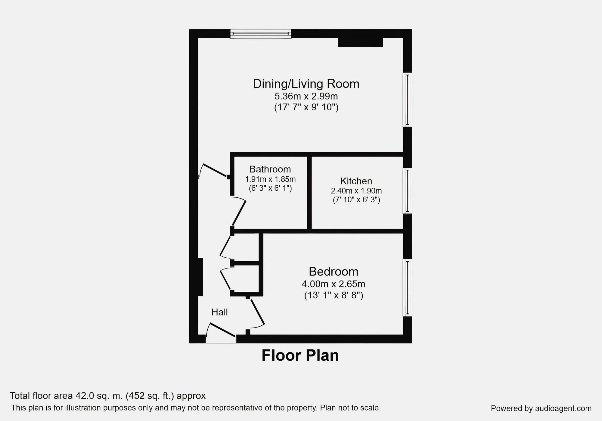 Floorplan of 1 bedroom  Flat to rent, Winston Close, Greenhithe, Kent, DA9