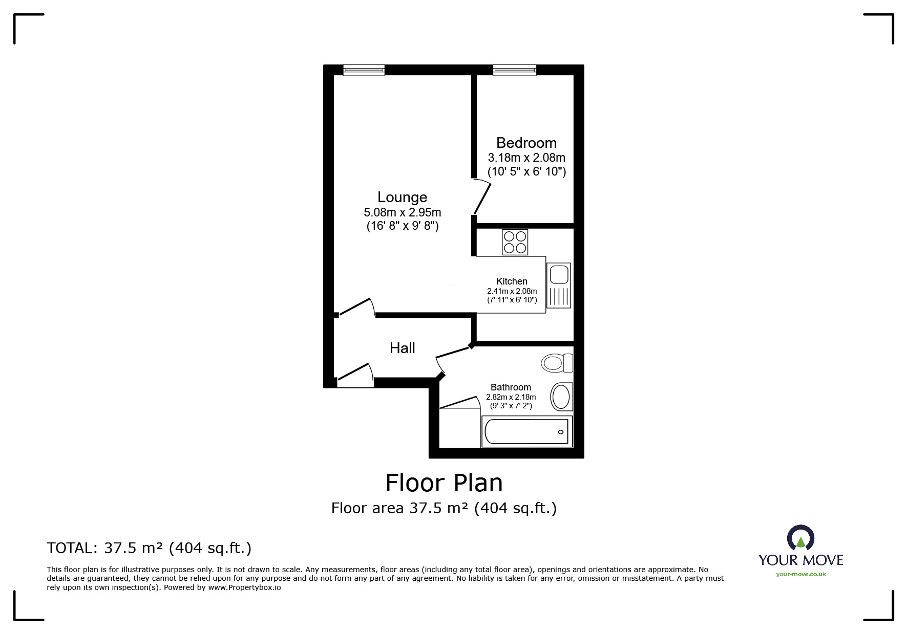 Floorplan of 1 bedroom  Flat to rent, Dunlop Close, Dartford, DA1