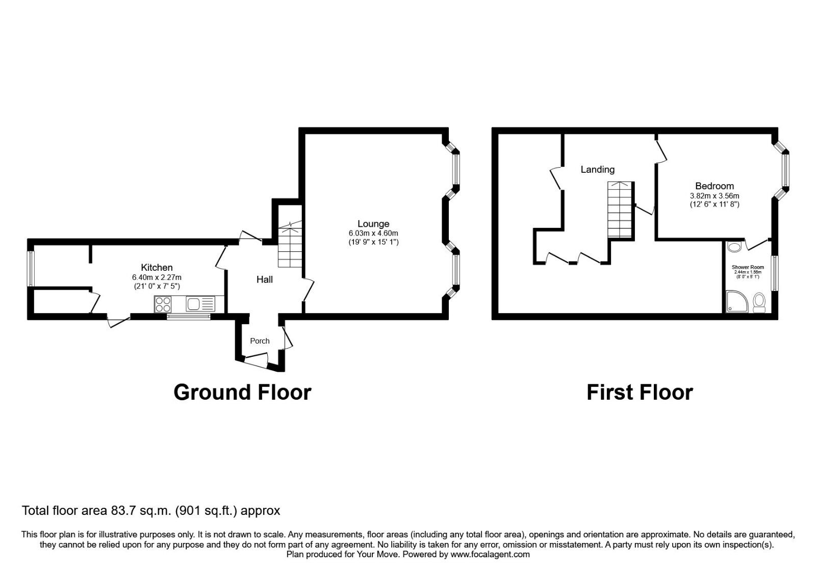 Floorplan of 1 bedroom Semi Detached Room to rent, Shepherds Lane, Dartford, Kent, DA1