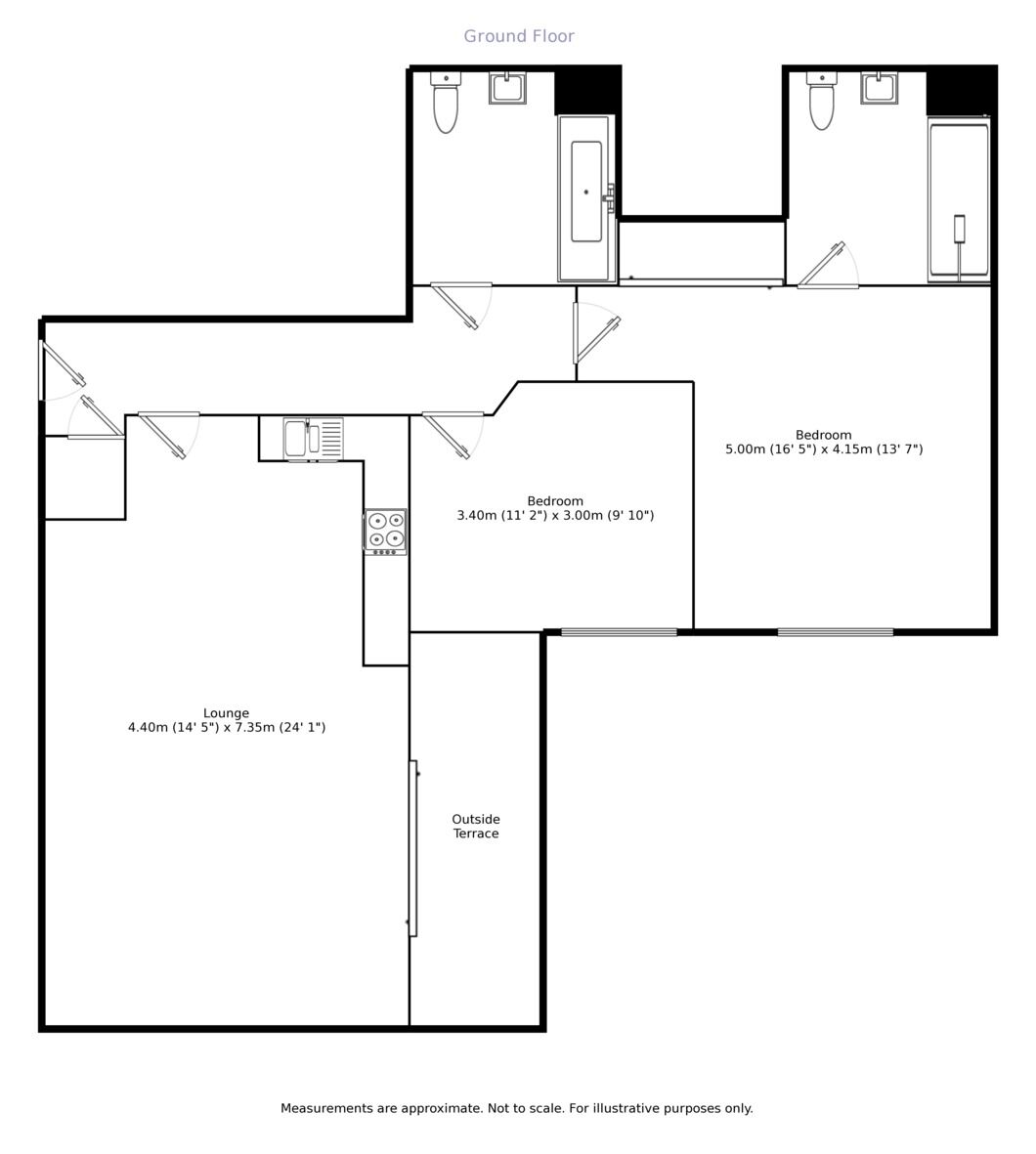 Floorplan of 2 bedroom  Flat to rent, Creek Mill Way, Dartford, Kent, DA1