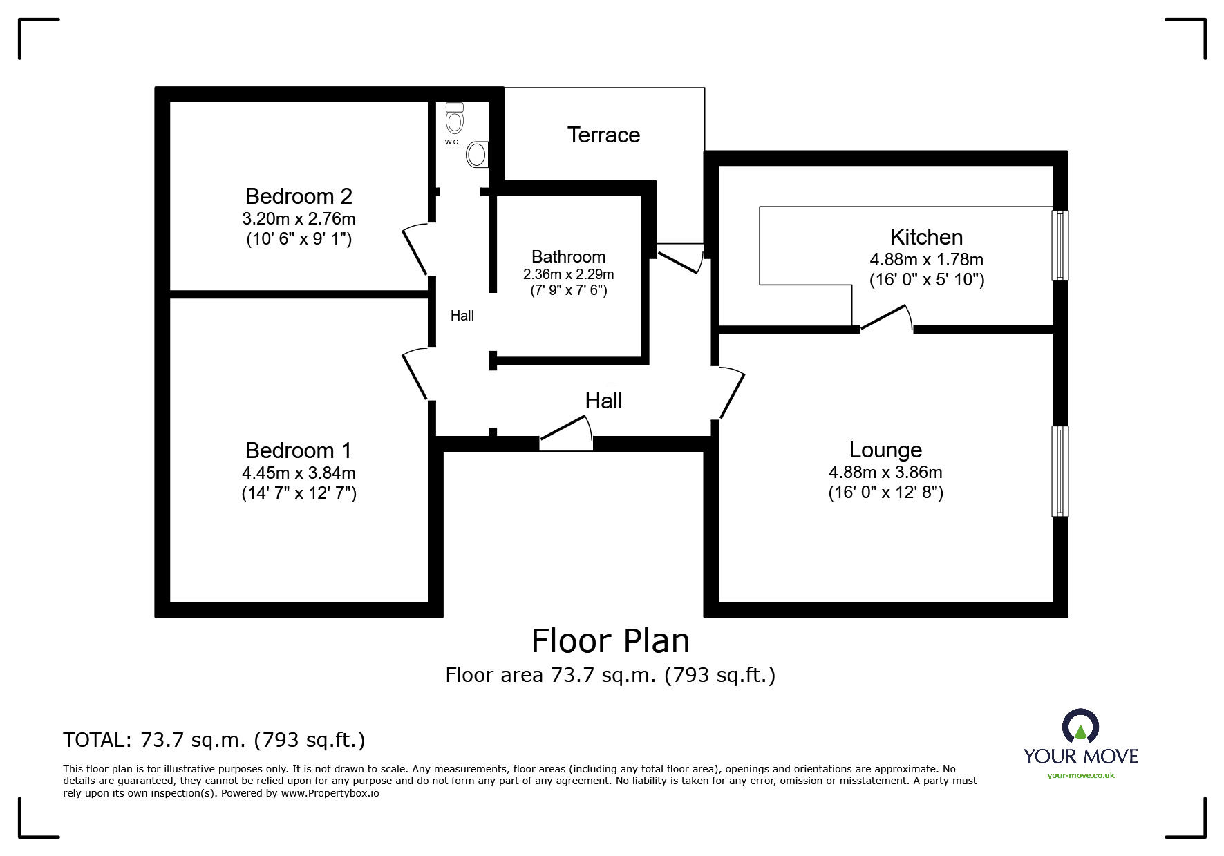 Floorplan of 2 bedroom  Flat for sale, High Street, Dartford, Kent, DA1