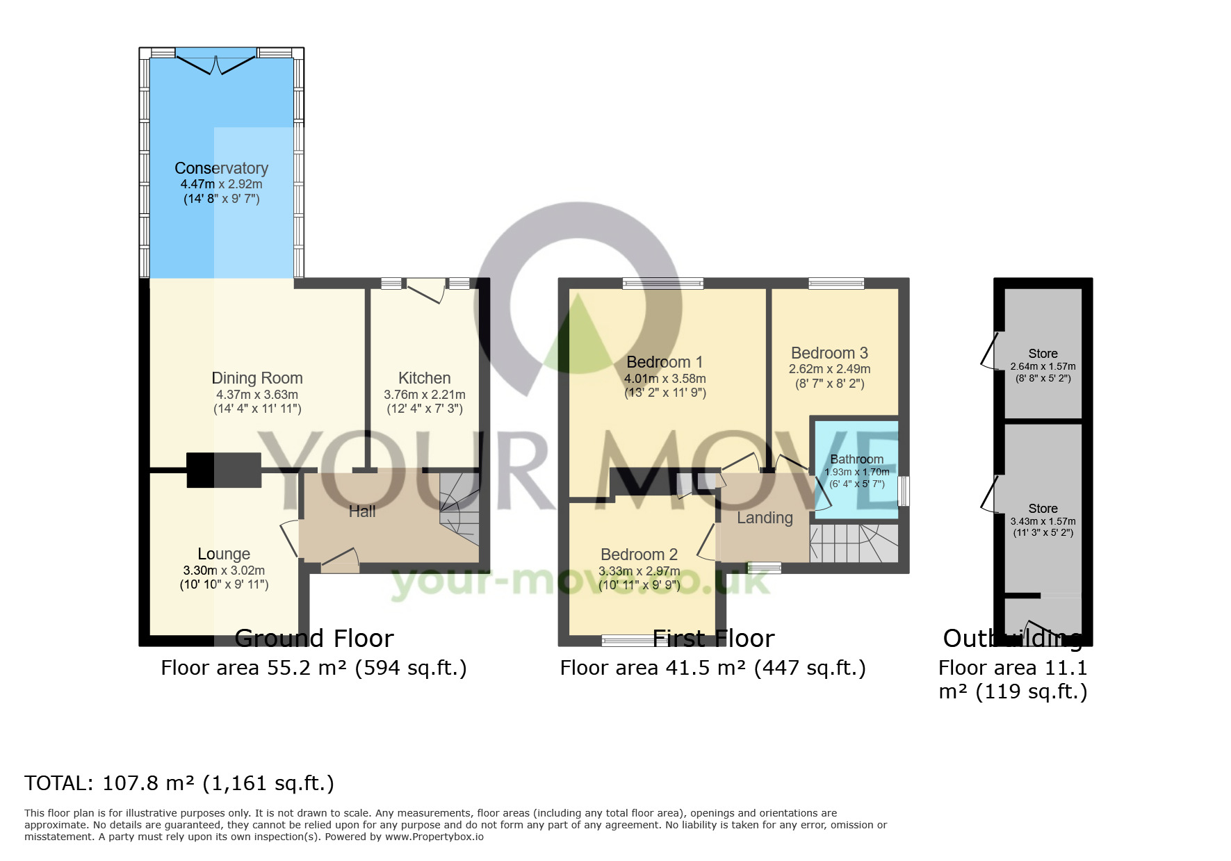 Floorplan of 3 bedroom Semi Detached House for sale, Cygnet Gardens, Northfleet, Kent, DA11