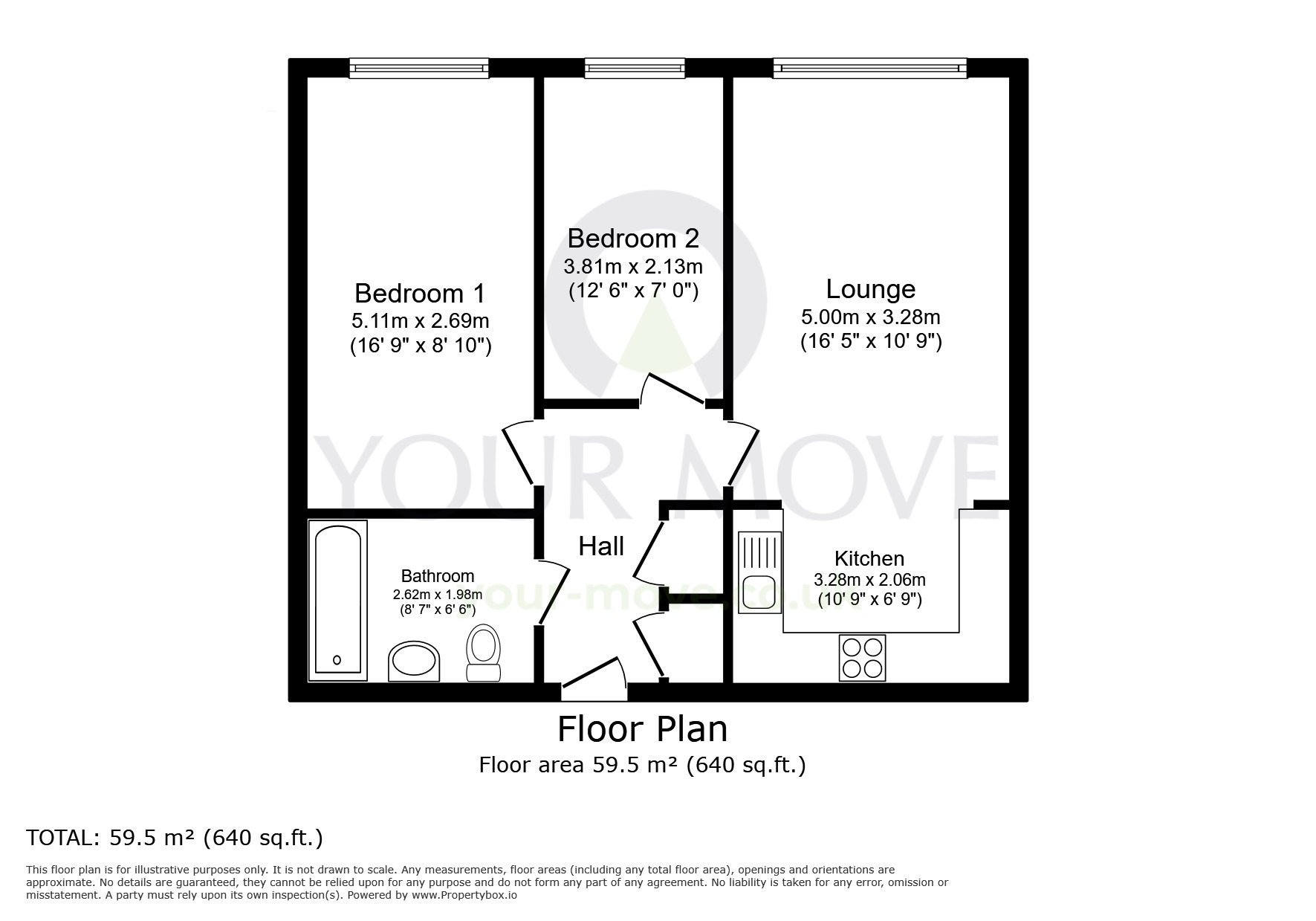 Floorplan of 2 bedroom  Flat for sale, Cambria Court, North Star Boulevard, Kent, DA9