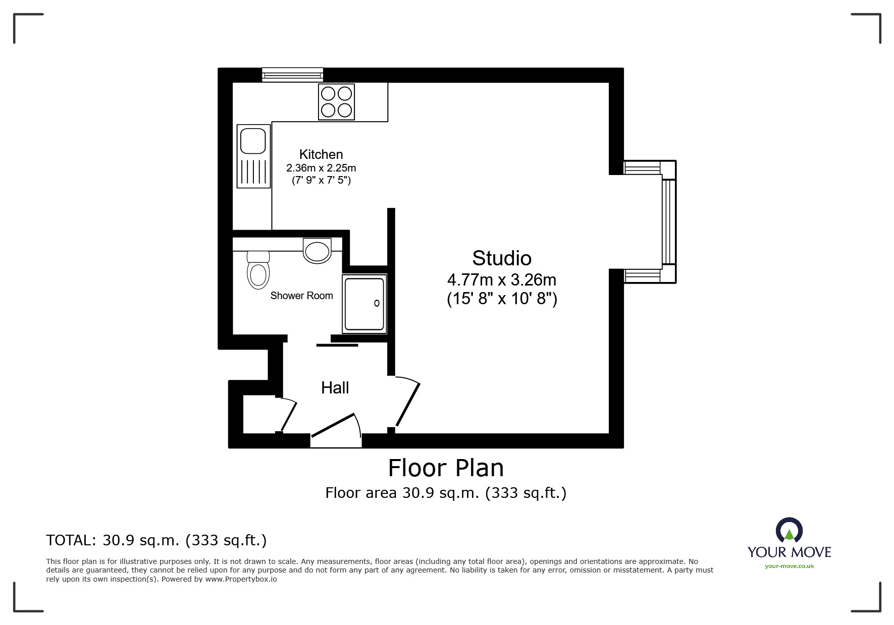 Floorplan of  Flat for sale, Chalice Way, Greenhithe, Kent, DA9