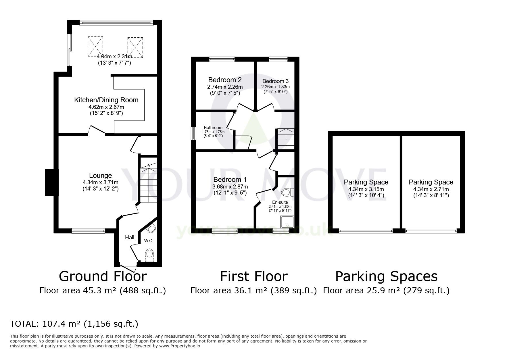 Floorplan of 3 bedroom End Terrace House for sale, Abbey Mead Close, Dartford, Kent, DA1