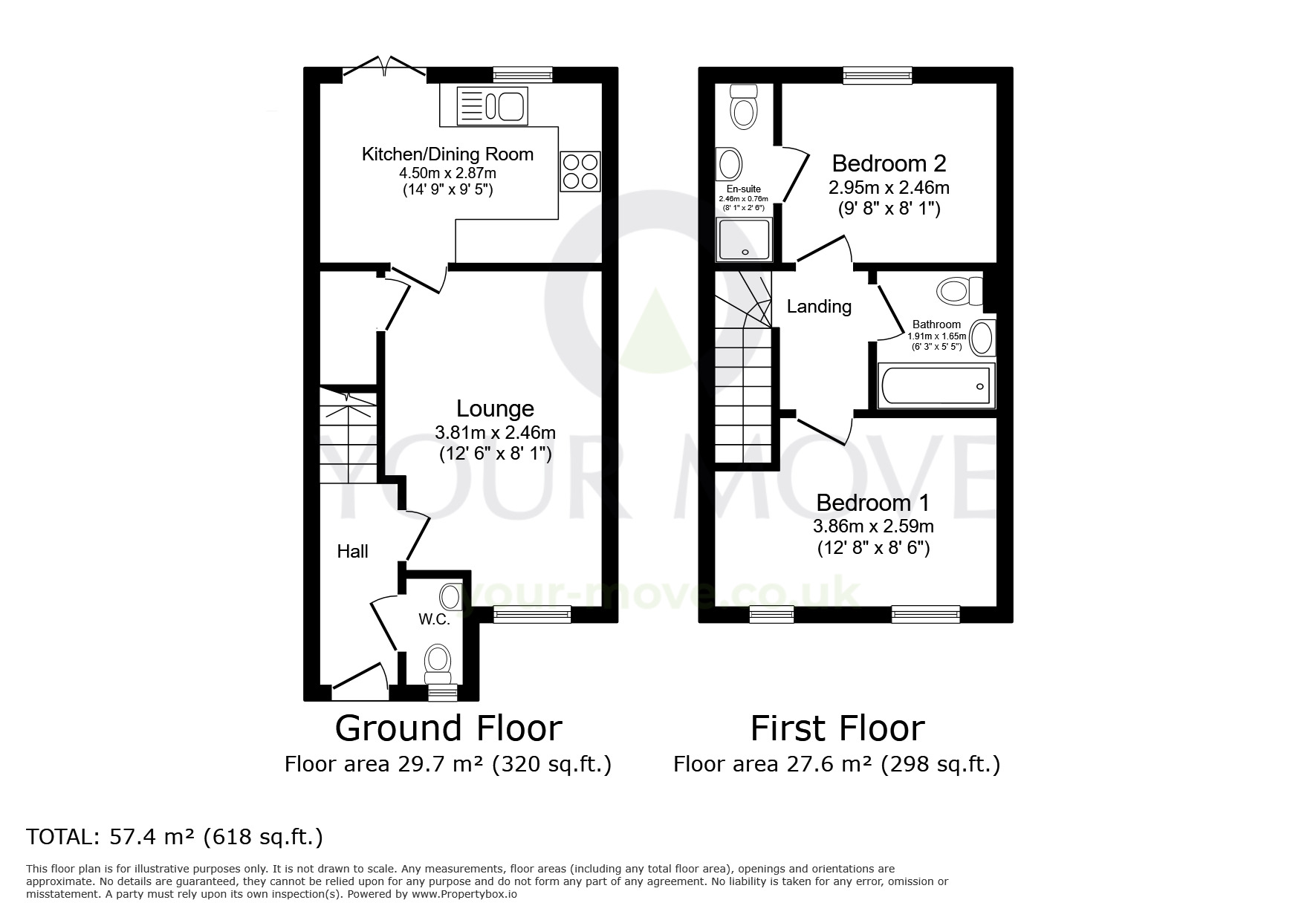 Floorplan of 2 bedroom Mid Terrace House for sale, Ellingham View, Dartford, Kent, DA1