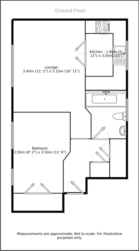 Floorplan of 1 bedroom  Flat to rent, Hardwick Crescent, Dartford, Kent, DA2