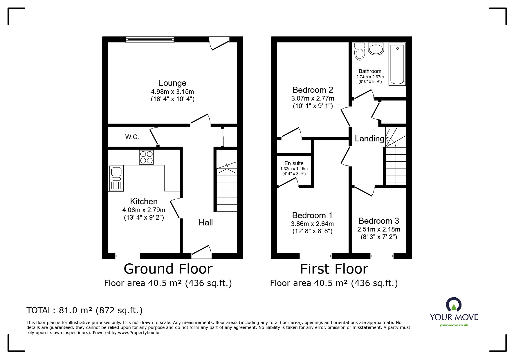 Floorplan of 3 bedroom Semi Detached House to rent, Eleanor Close, Dartford, Kent, DA1