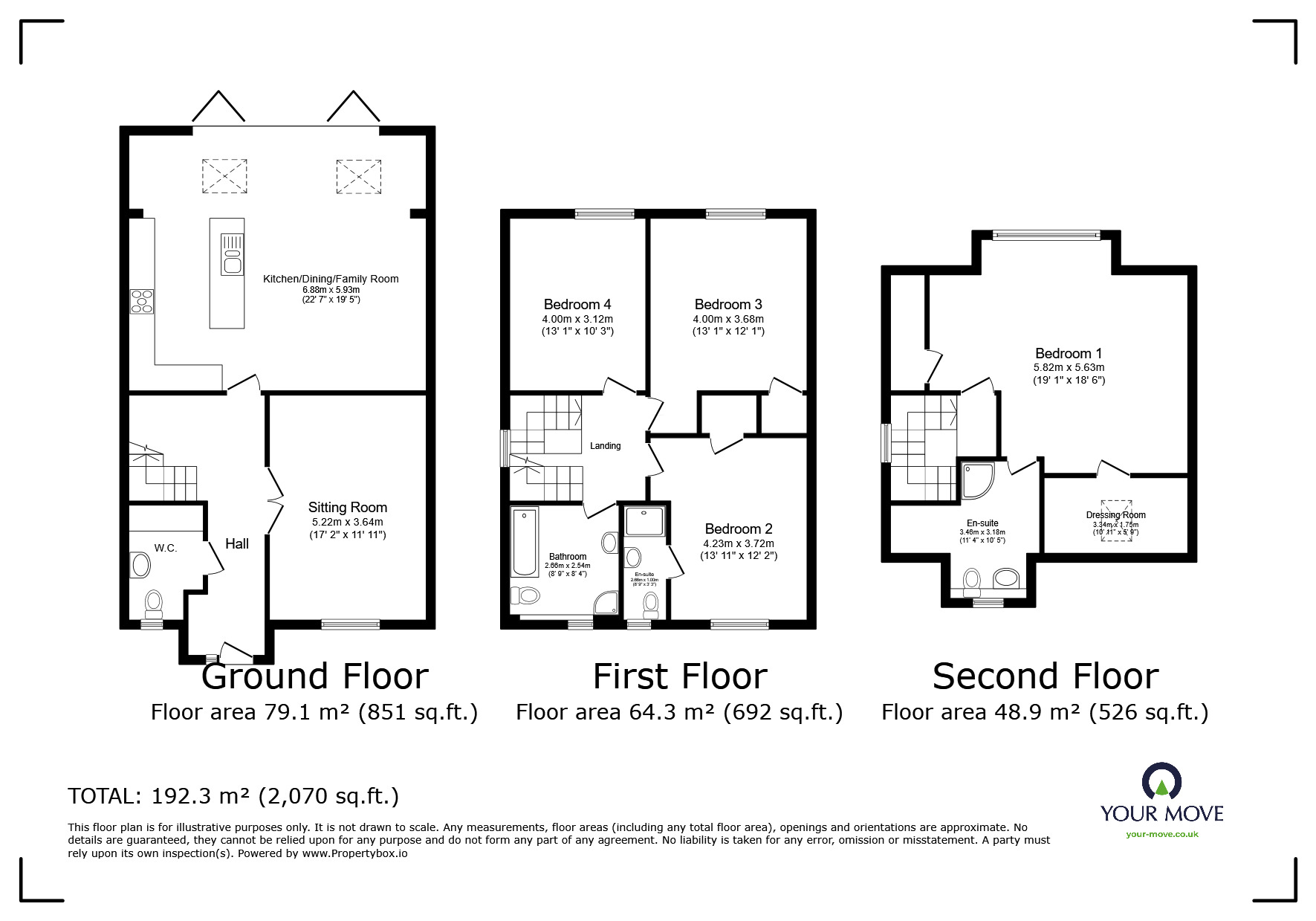 Floorplan of 4 bedroom Detached House for sale, Wood Lane, Dartford, Kent, DA2