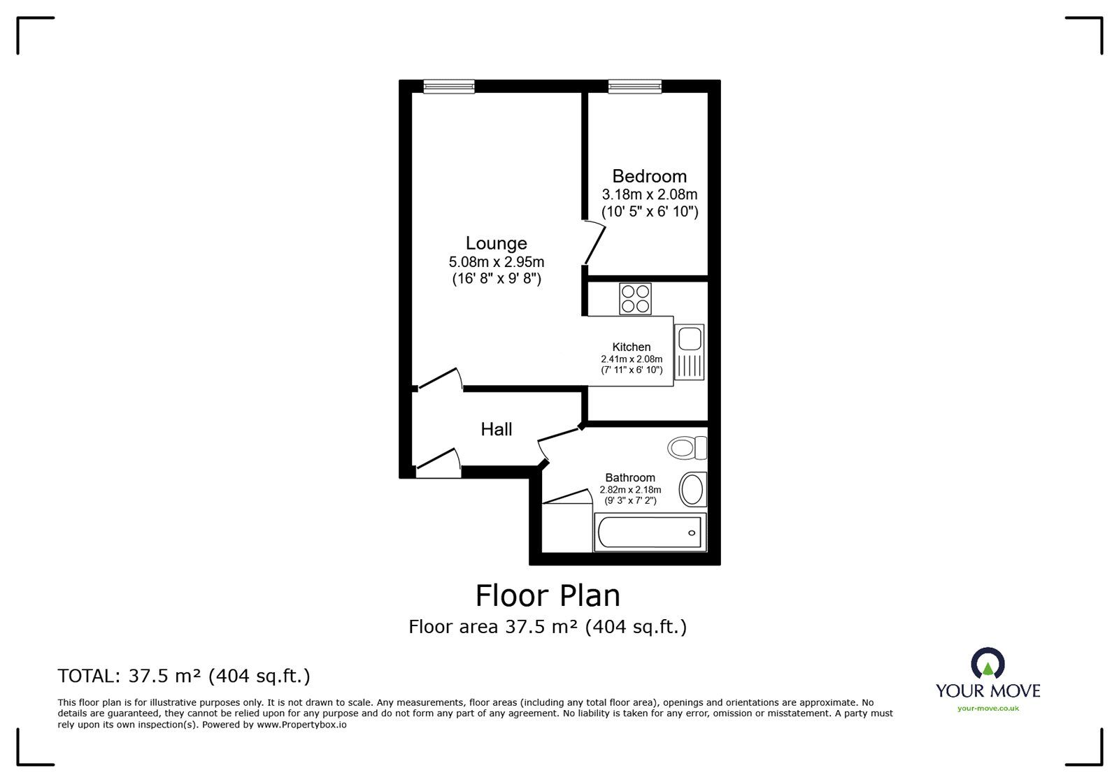 Floorplan of 1 bedroom  Flat for sale, Dunlop Close, Dartford, DA1