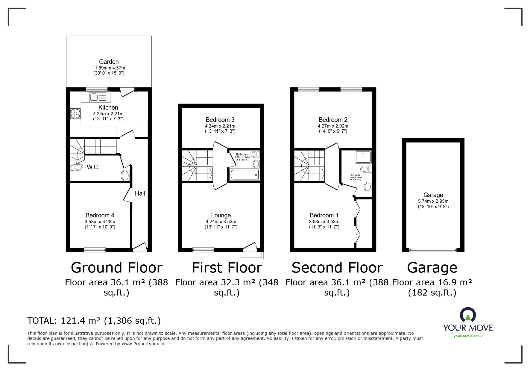 Floorplan of 4 bedroom Semi Detached House to rent, Ingress Park Avenue, Greenhithe, Kent, DA9