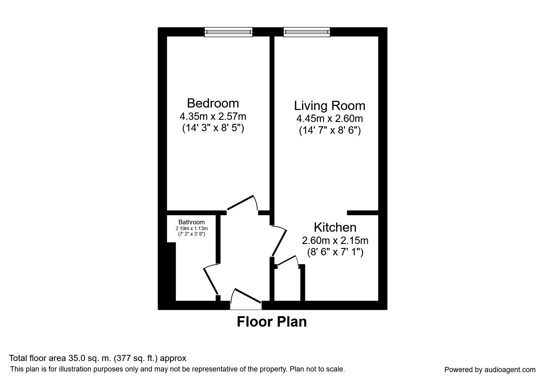 Floorplan of 1 bedroom  Flat to rent, Newport House Thornaby Place, Thornaby, Cleveland, TS17