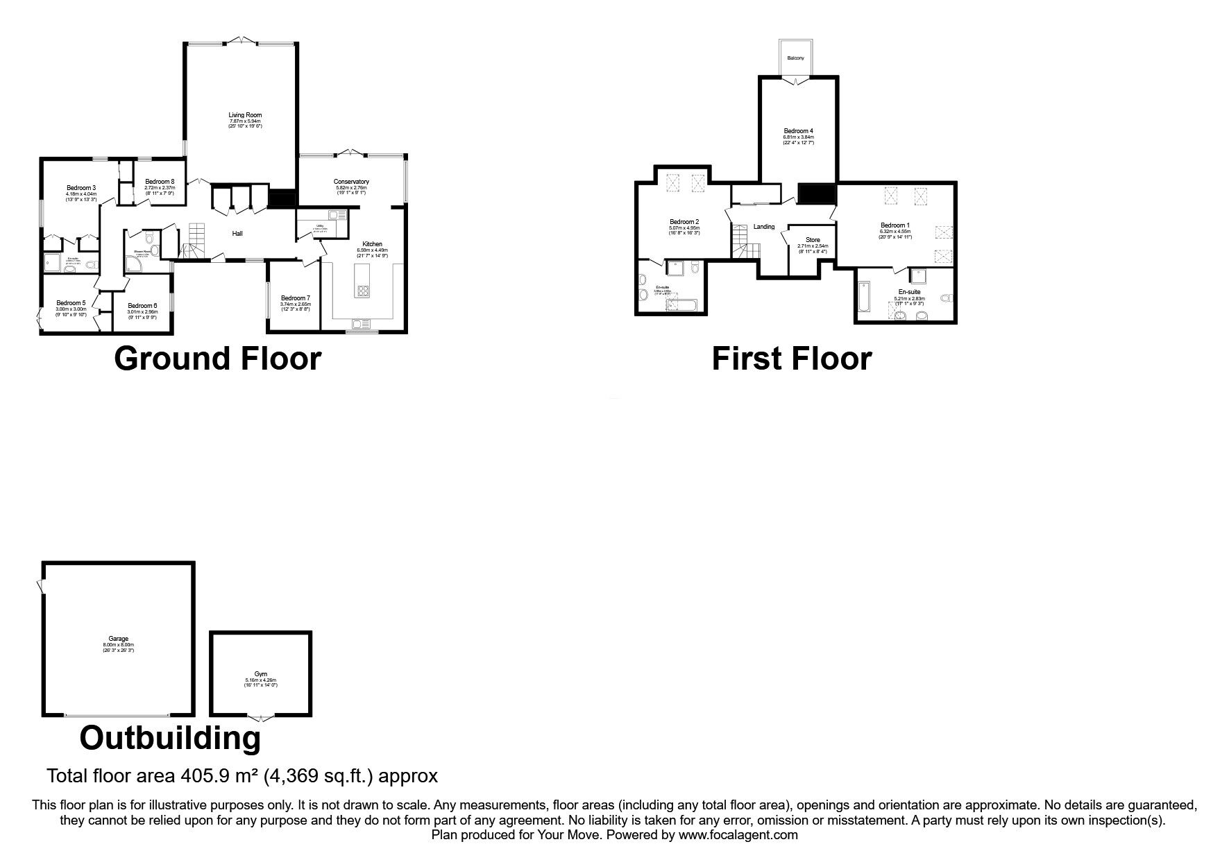 Floorplan of 8 bedroom Detached House for sale, Pathhead, Midlothian, EH37