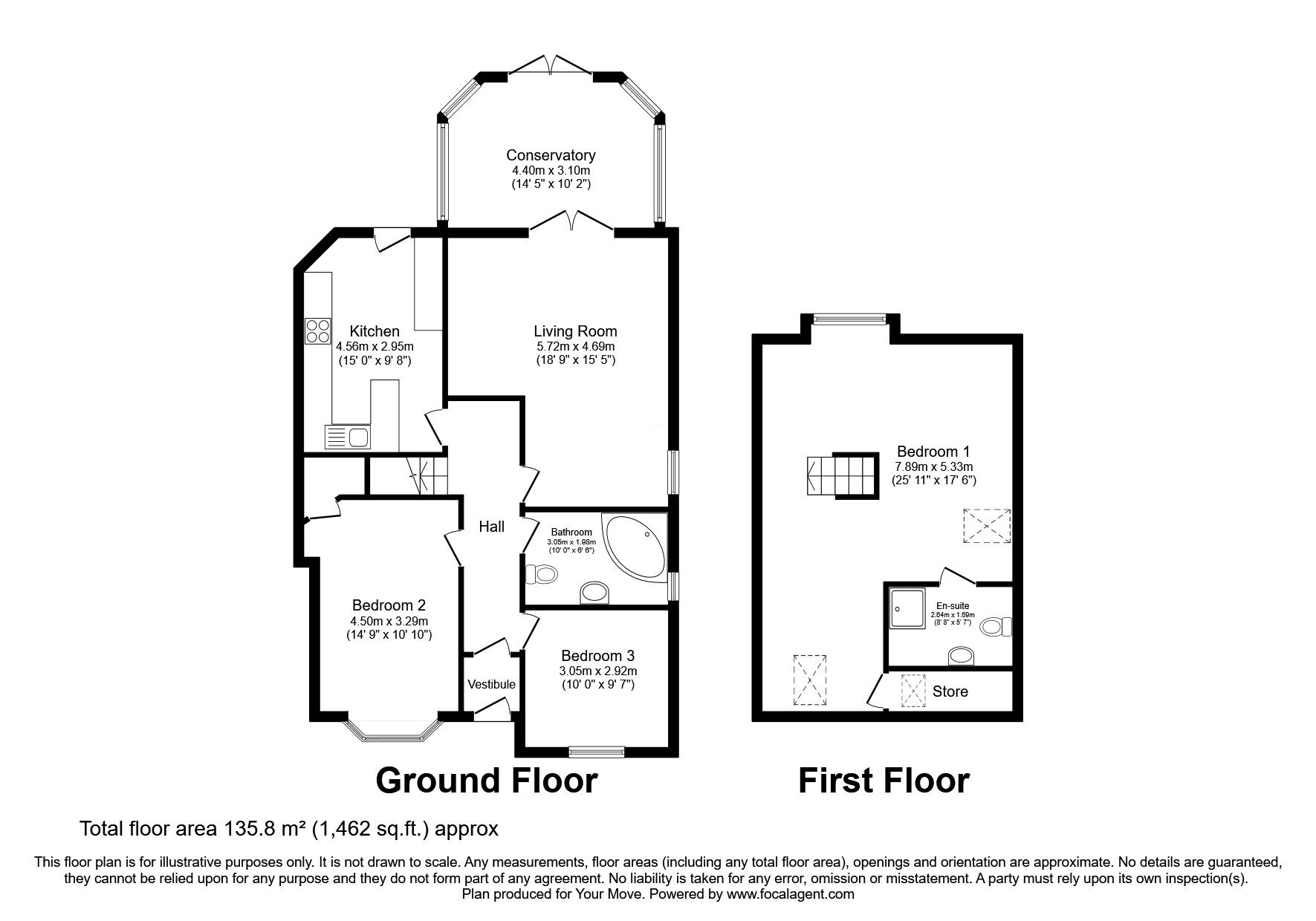 Floorplan of 3 bedroom Semi Detached Property for sale, Lasswade, Midlothian, EH18