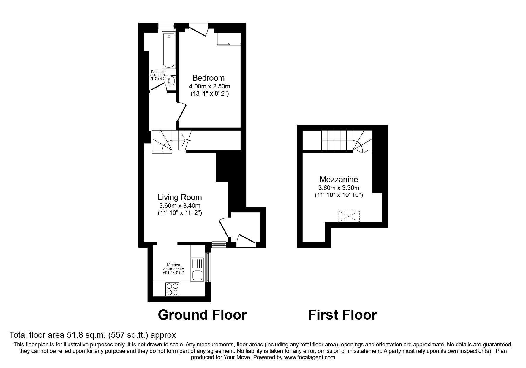 Floorplan of 2 bedroom Mid Terrace Property to rent, Chapel Place, Inverkeithing, KY11