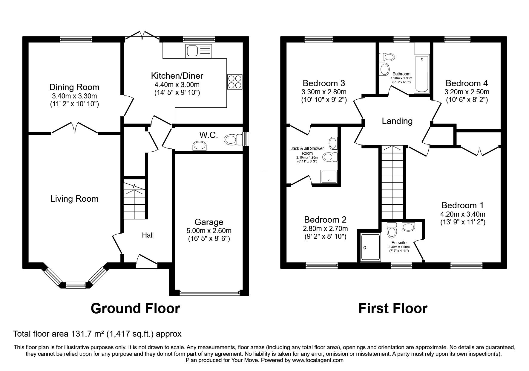 Floorplan of 4 bedroom Detached House for sale, Peasehill Gait, Rosyth, Dunfermline, KY11